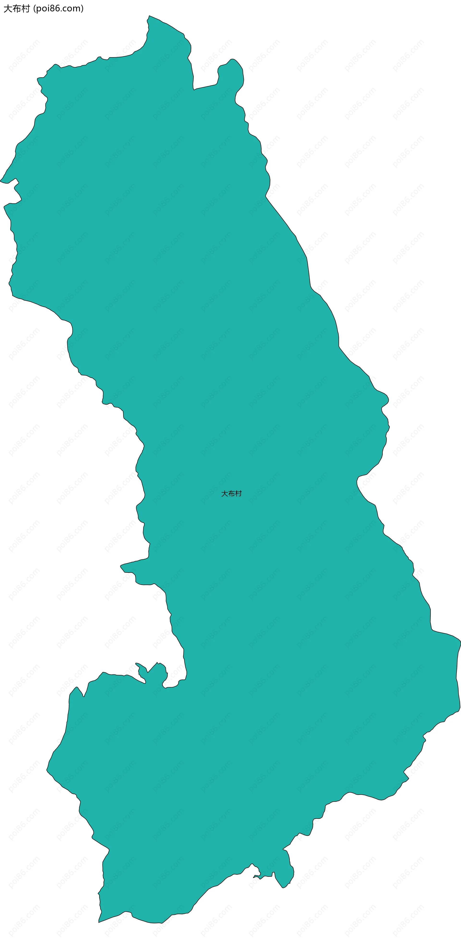 大布村边界地图