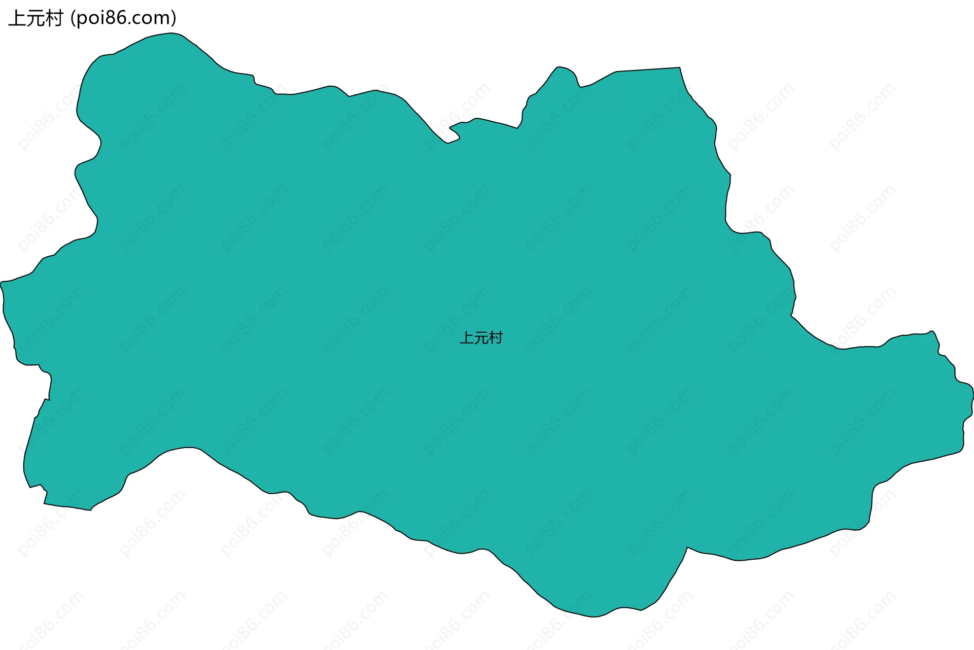 上元村边界地图