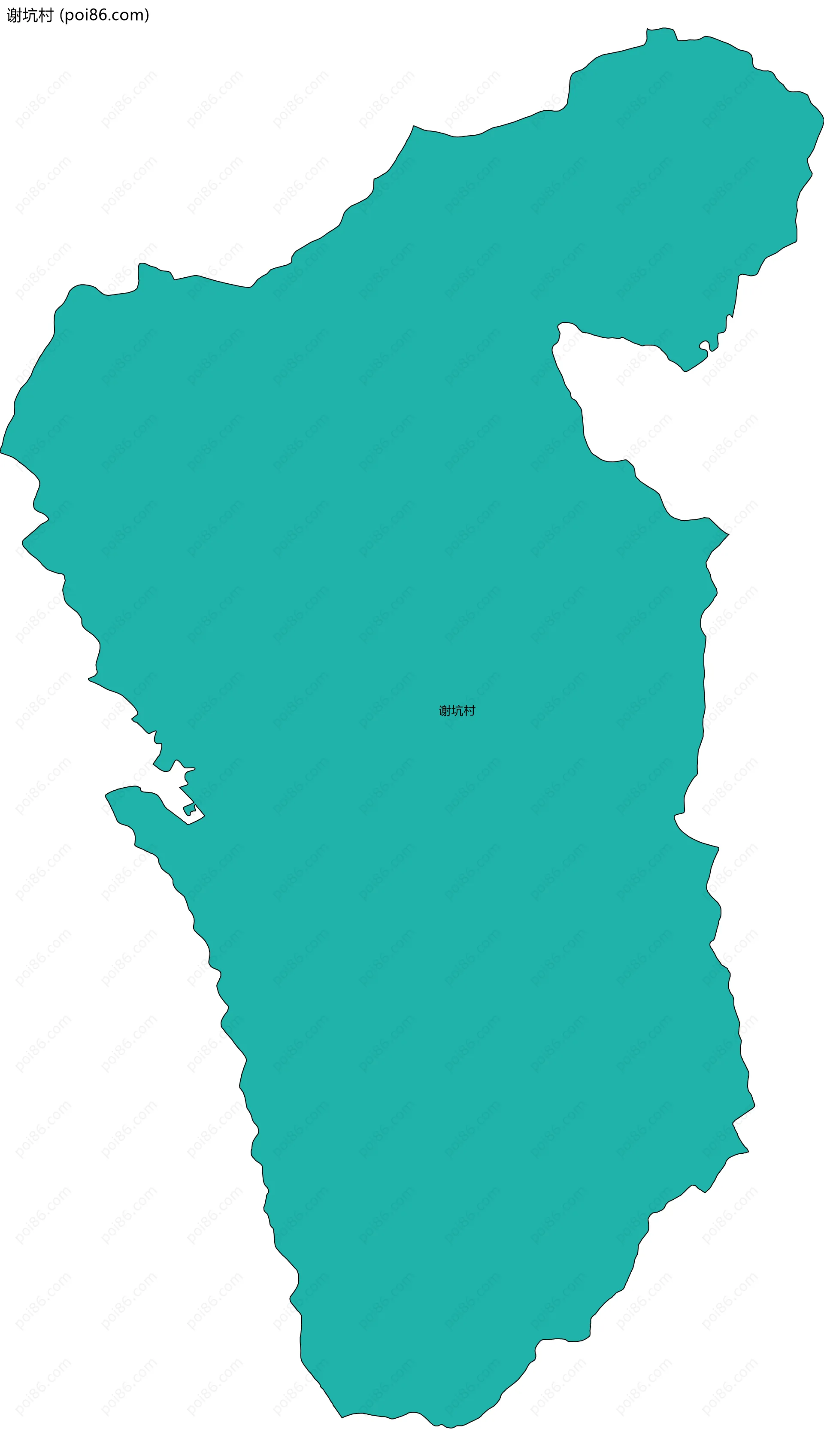 谢坑村边界地图