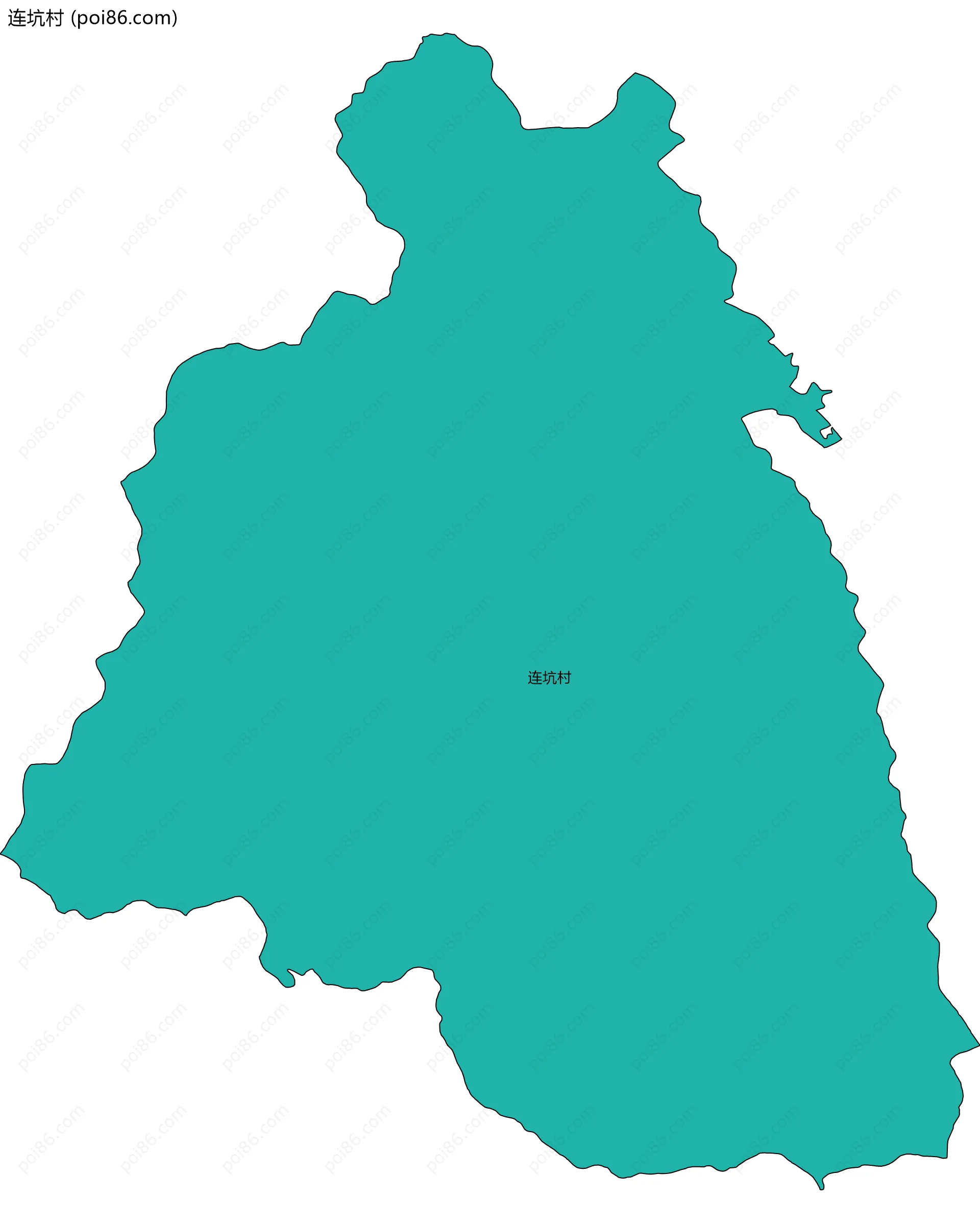 连坑村边界地图