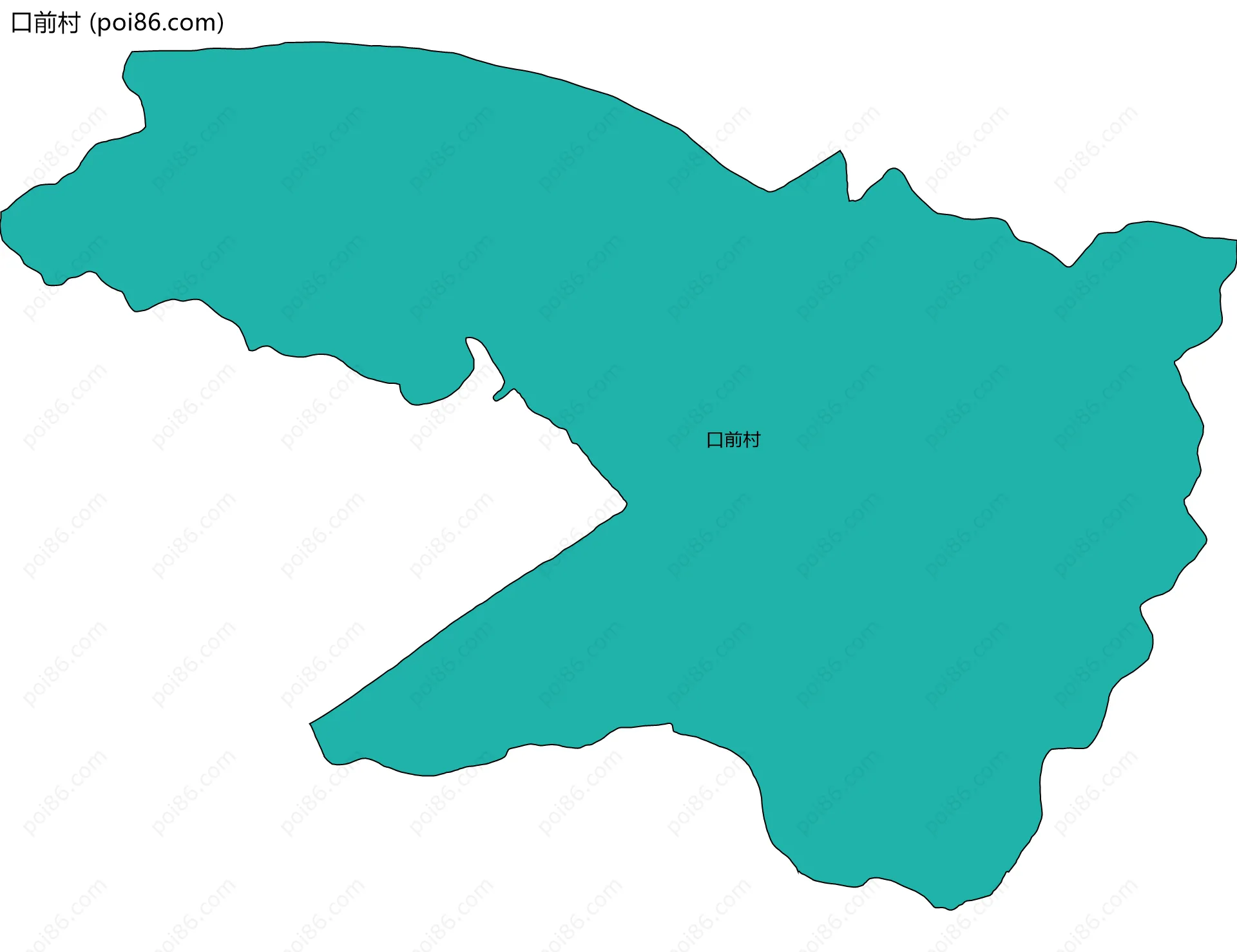 口前村边界地图