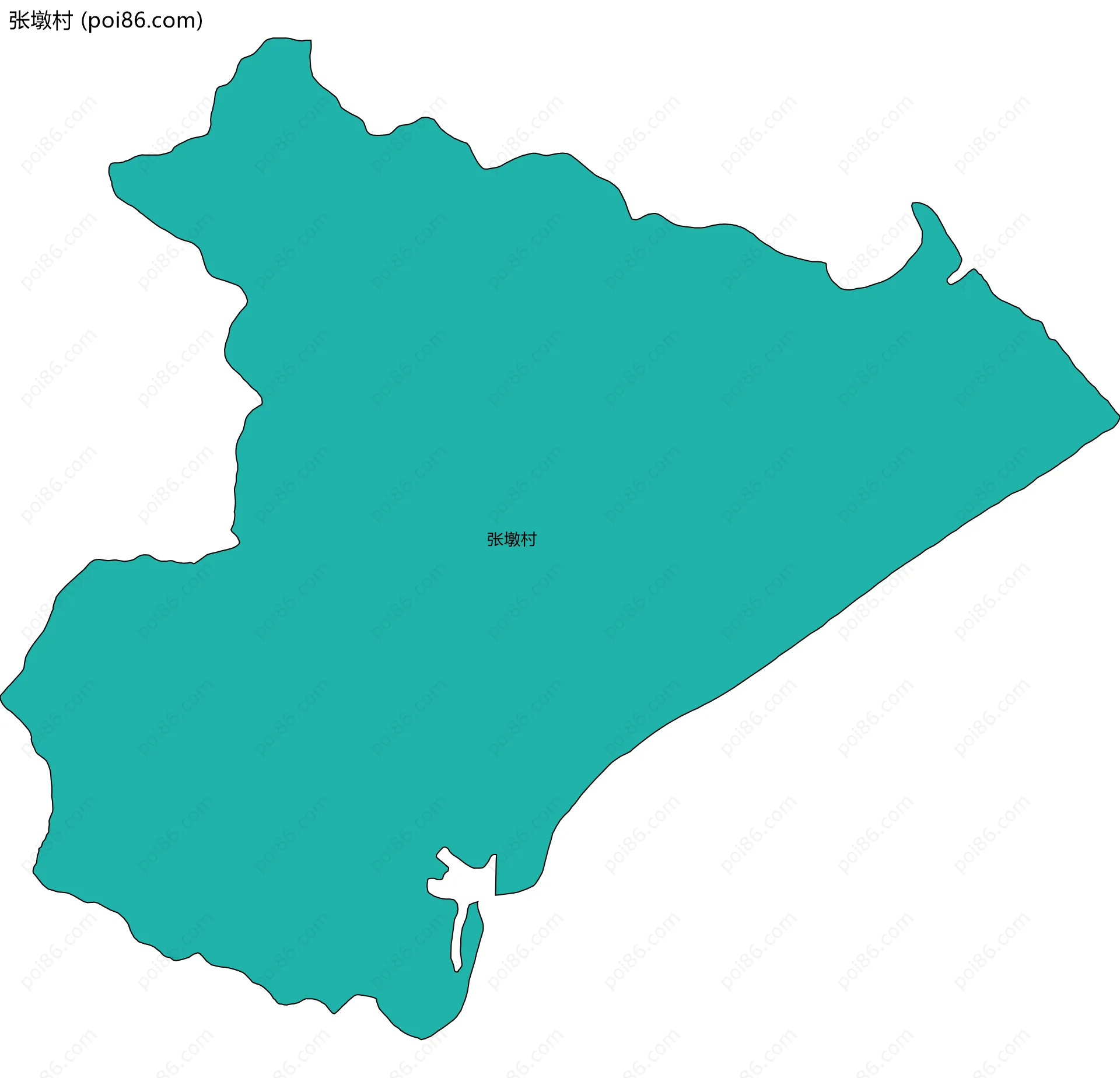 张墩村边界地图