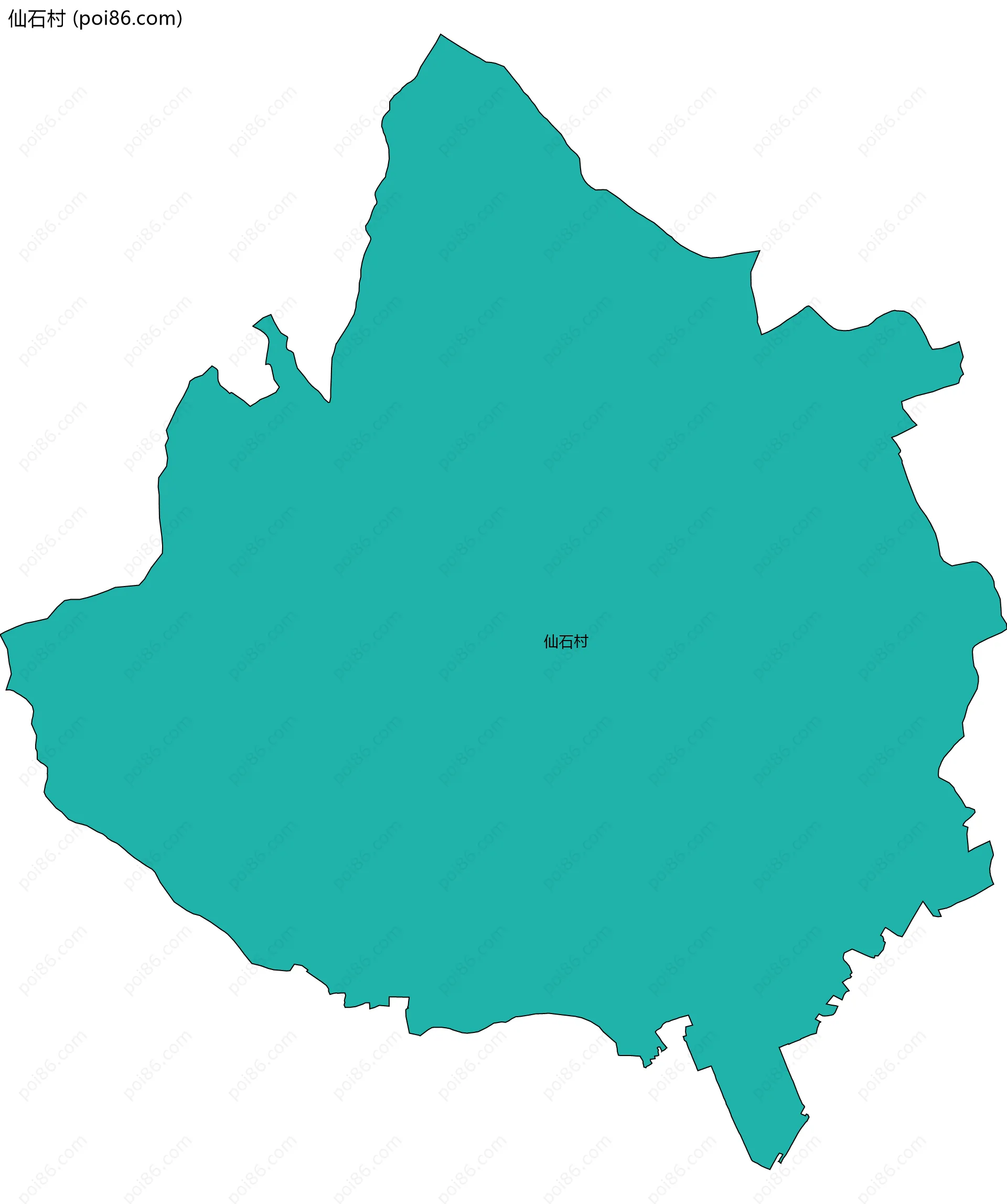 仙石村边界地图