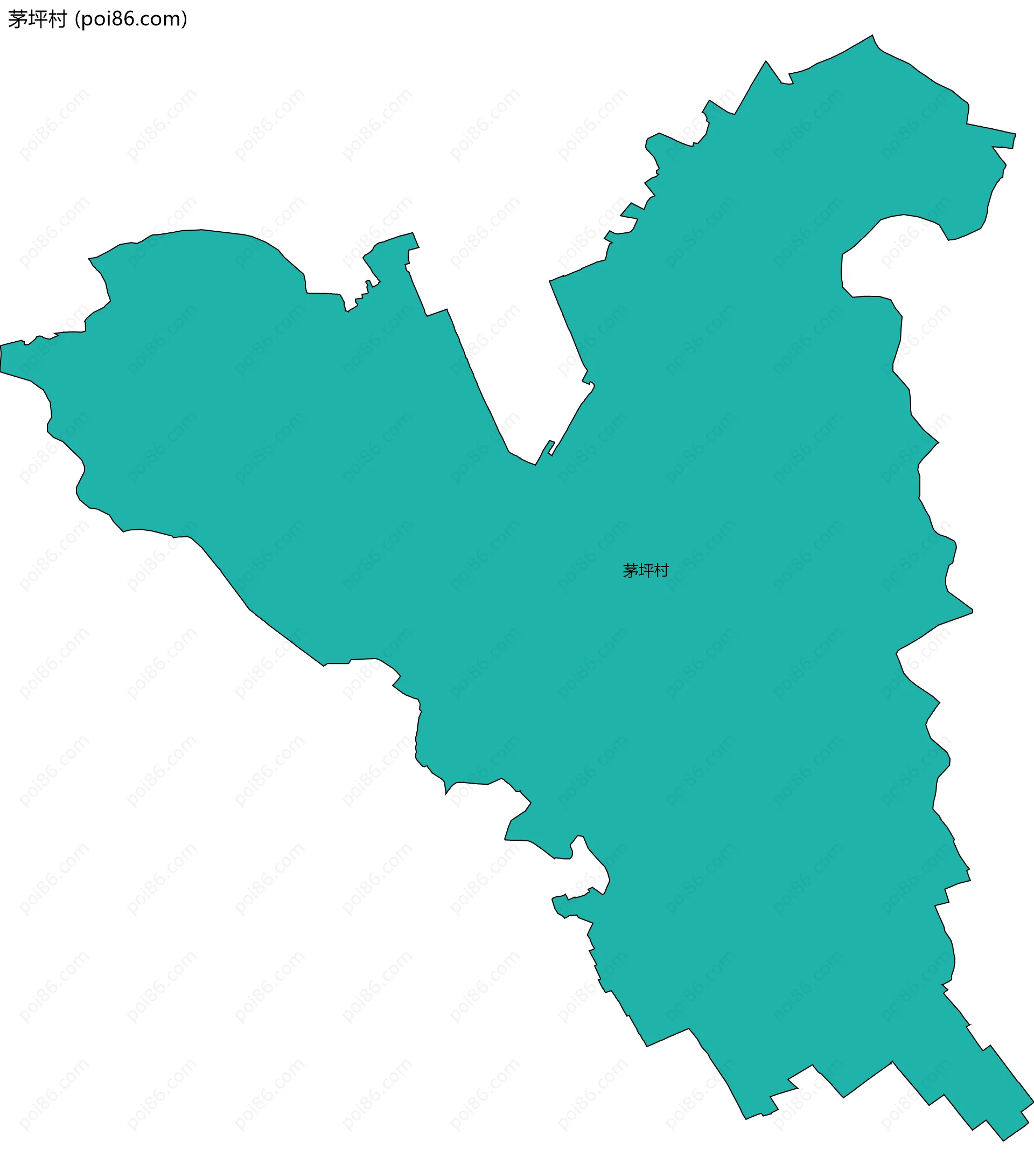 茅坪村边界地图