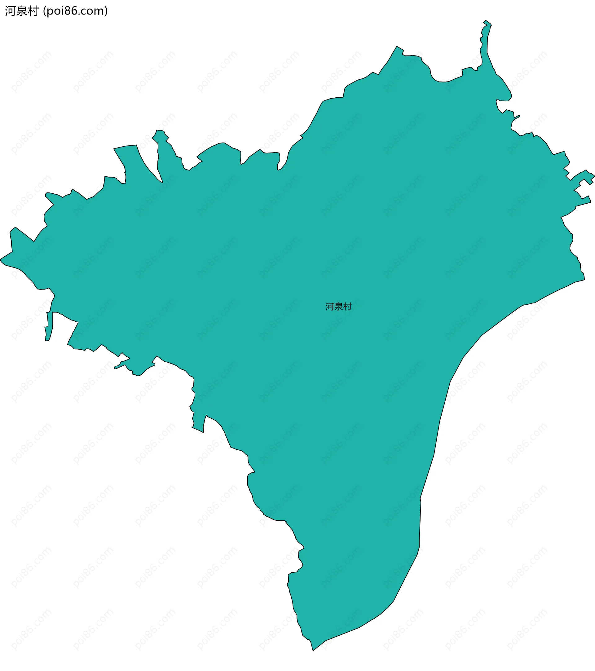 河泉村边界地图