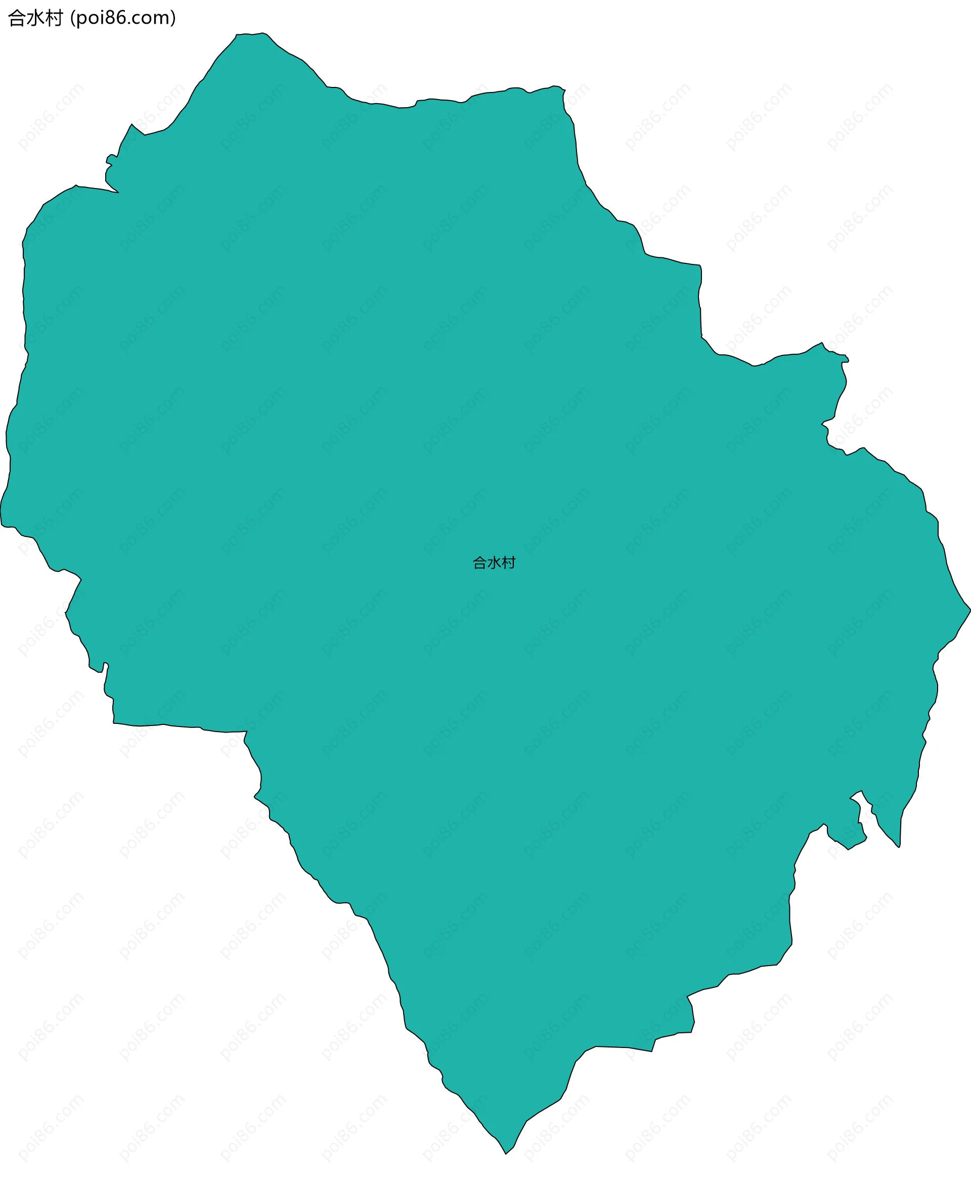 合水村边界地图