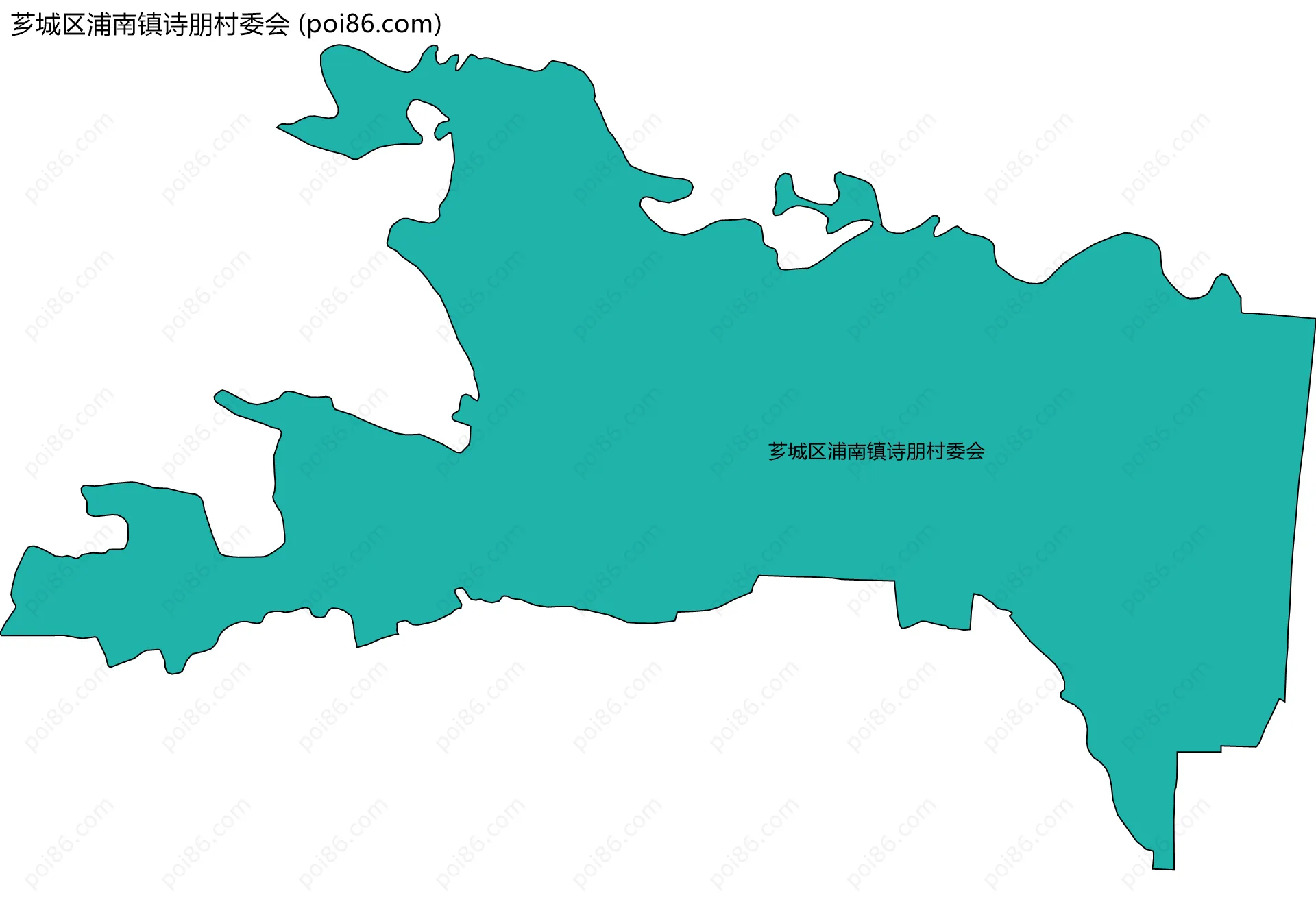 芗城区浦南镇诗朋村委会边界地图