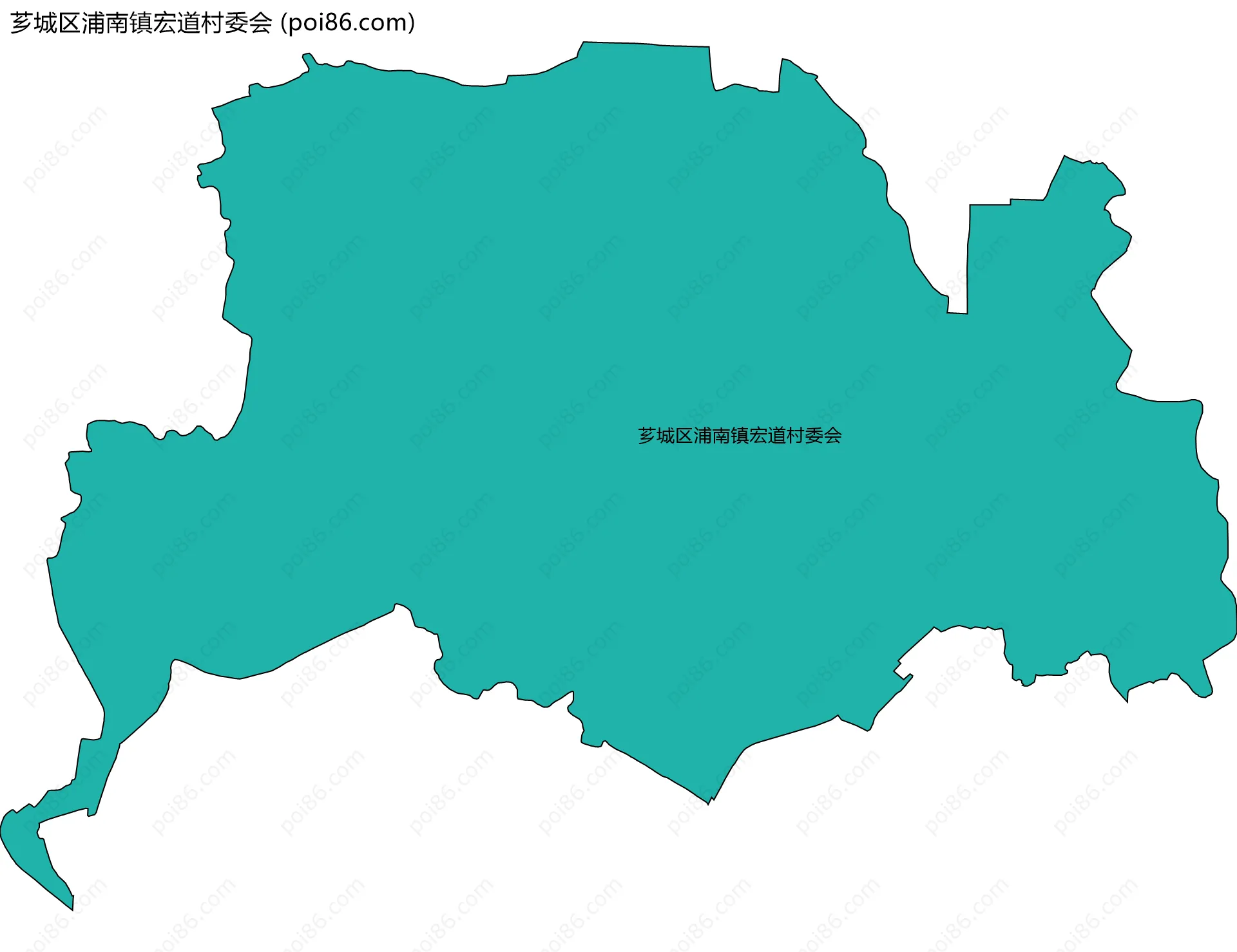 芗城区浦南镇宏道村委会边界地图