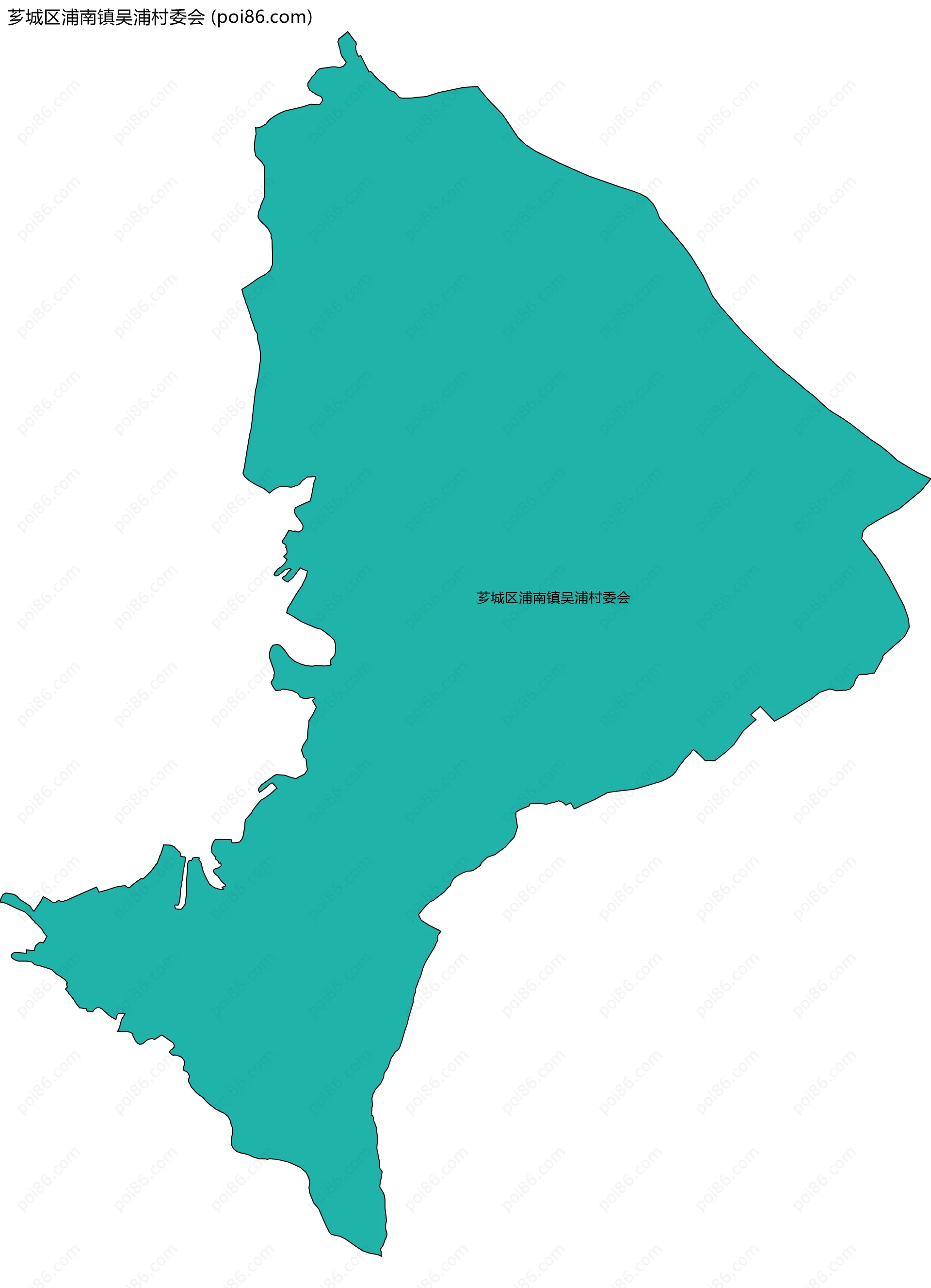 芗城区浦南镇吴浦村委会边界地图