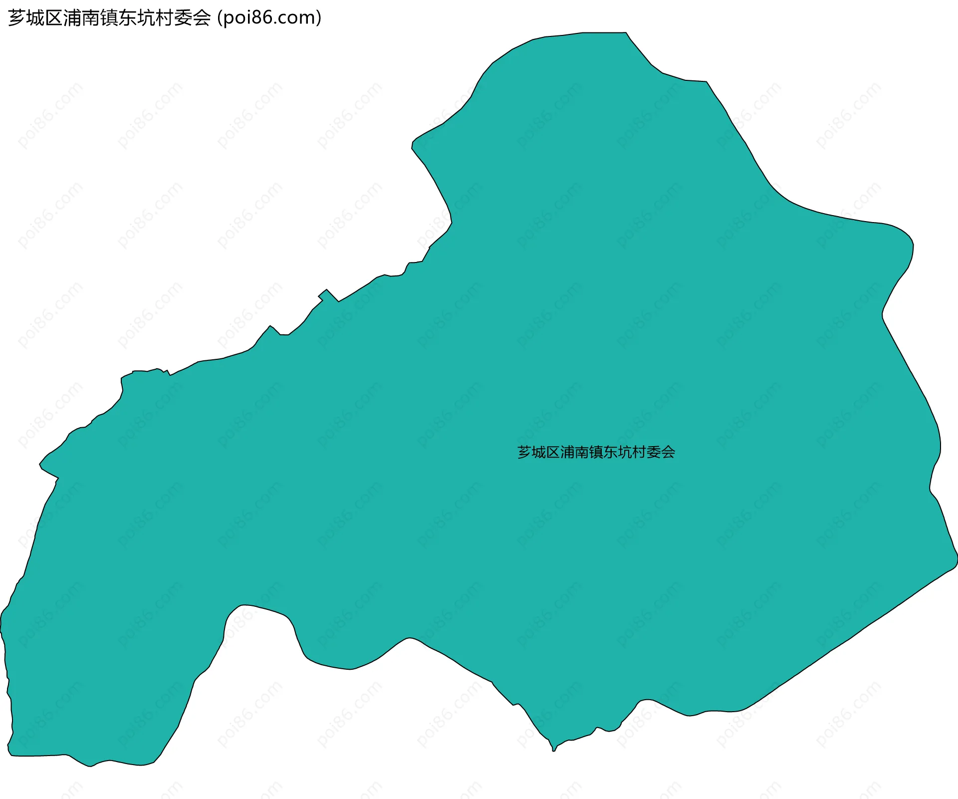 芗城区浦南镇东坑村委会边界地图