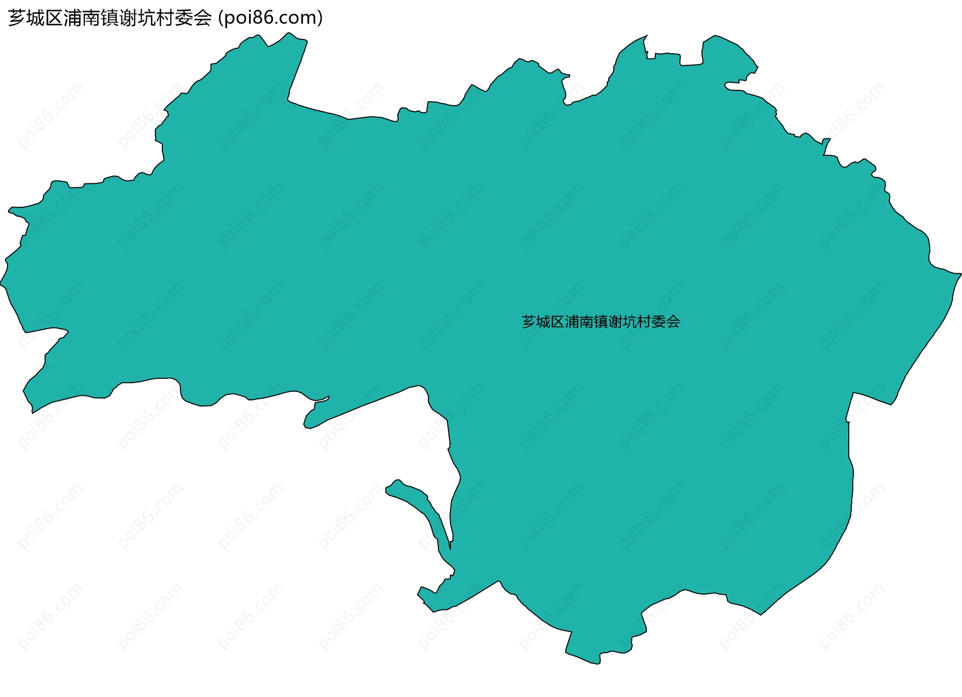 芗城区浦南镇谢坑村委会边界地图