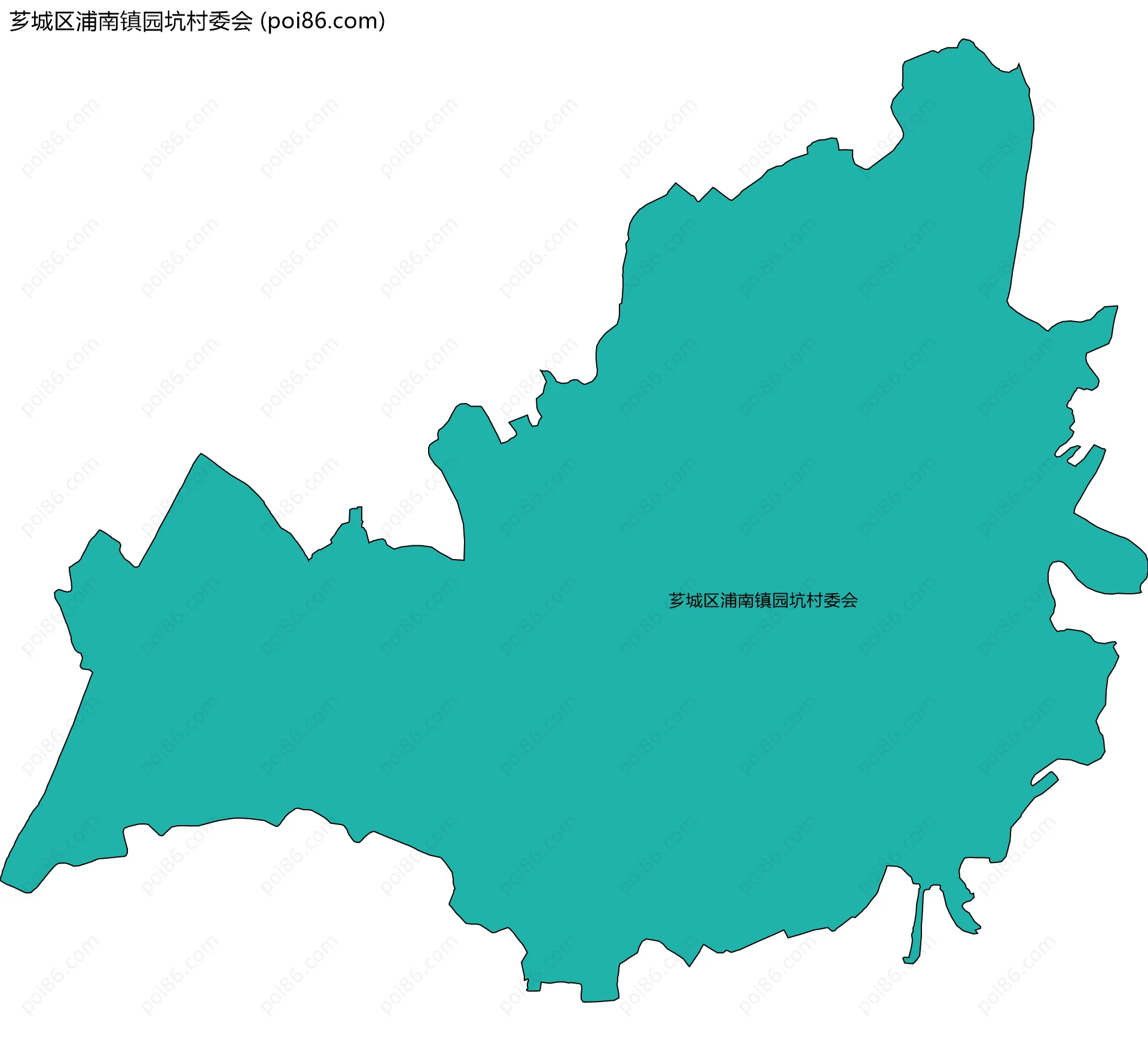 芗城区浦南镇园坑村委会边界地图
