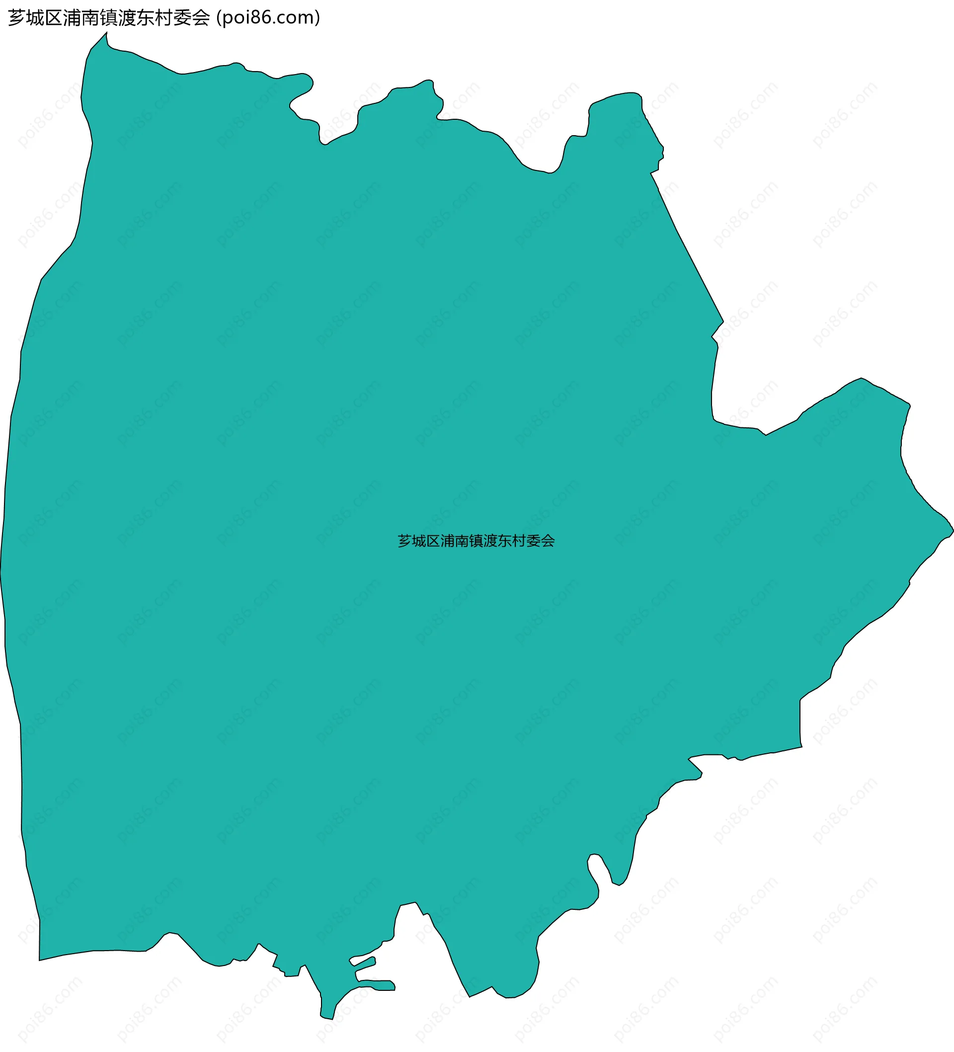 芗城区浦南镇渡东村委会边界地图