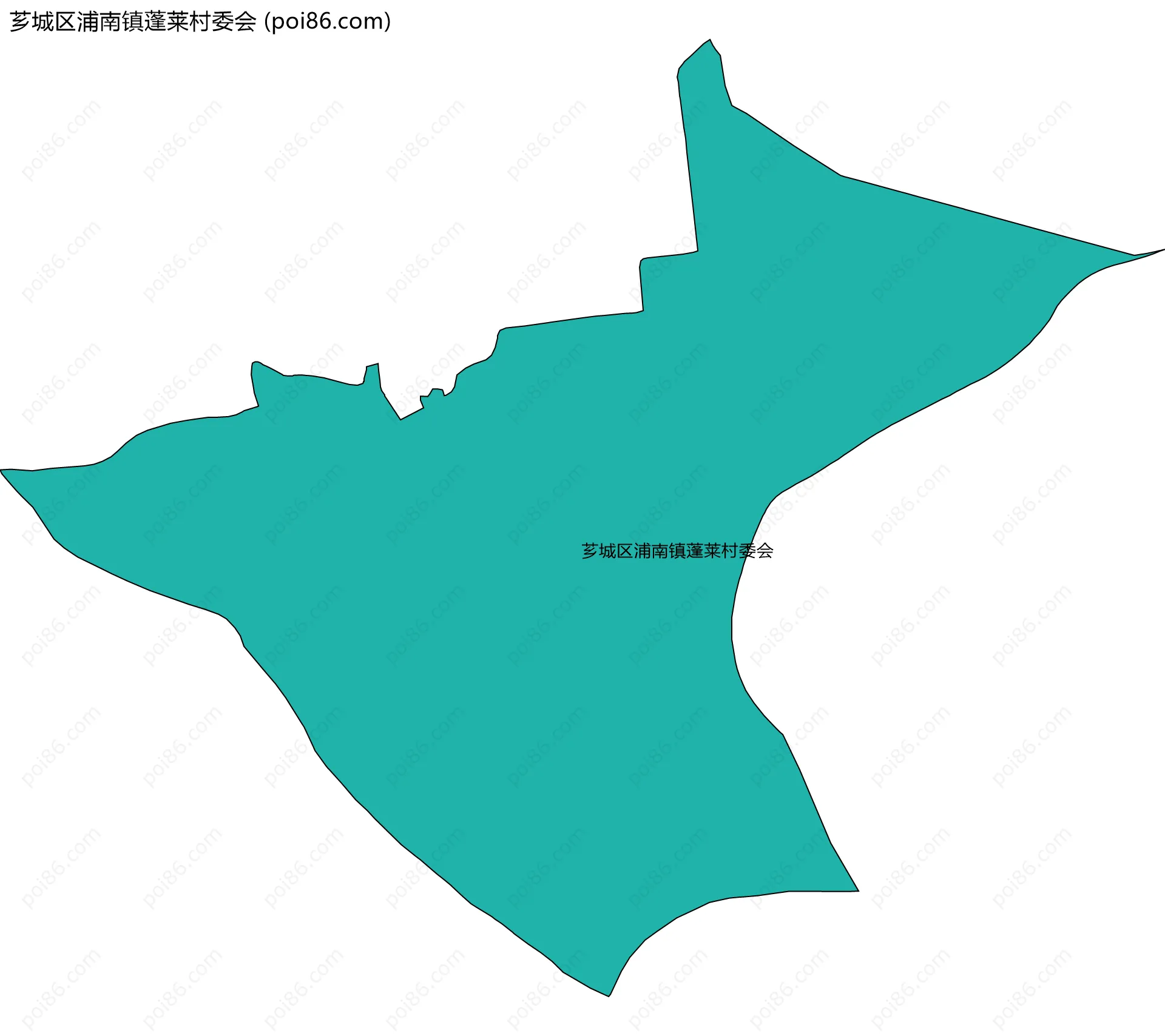 芗城区浦南镇蓬莱村委会边界地图