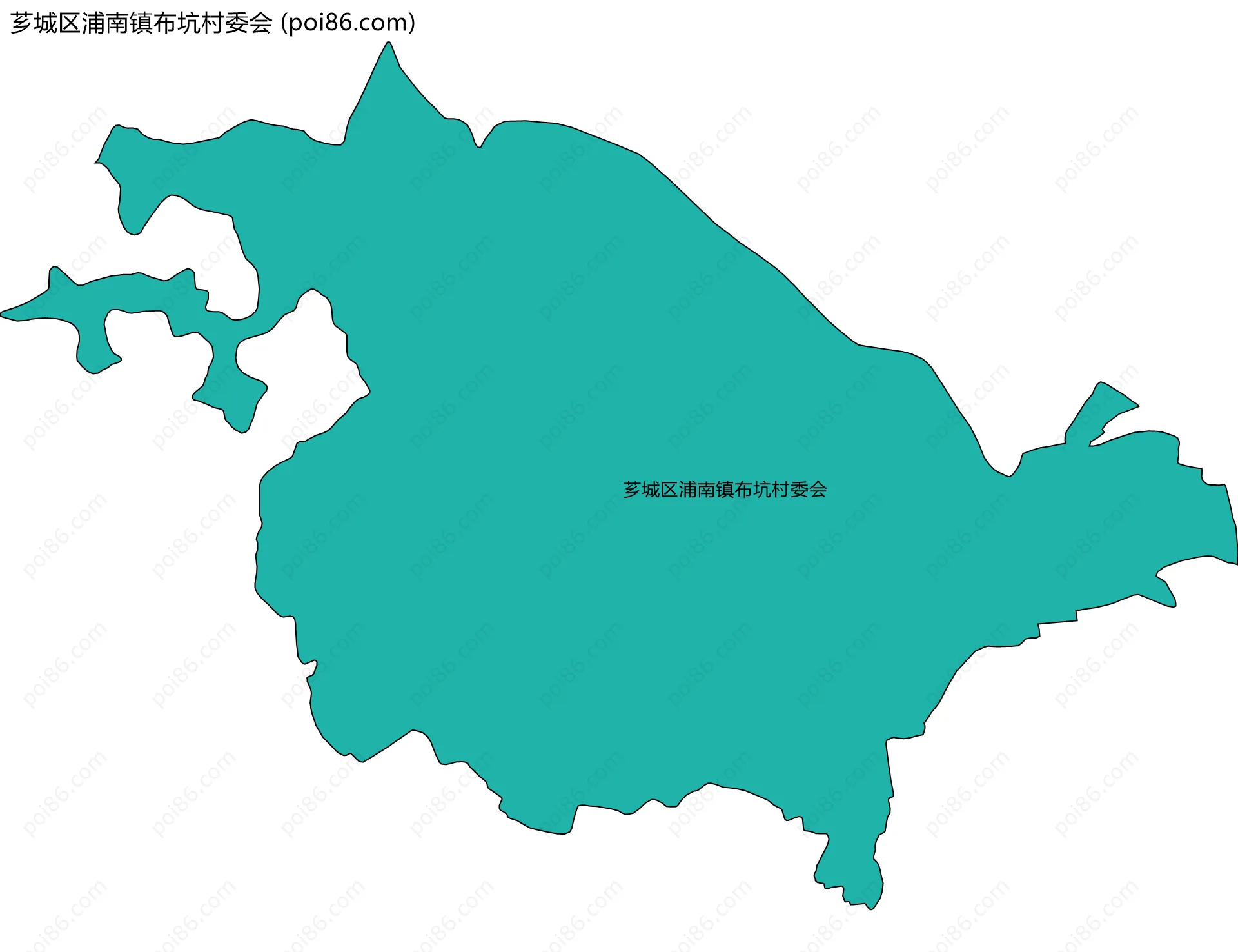 芗城区浦南镇布坑村委会边界地图