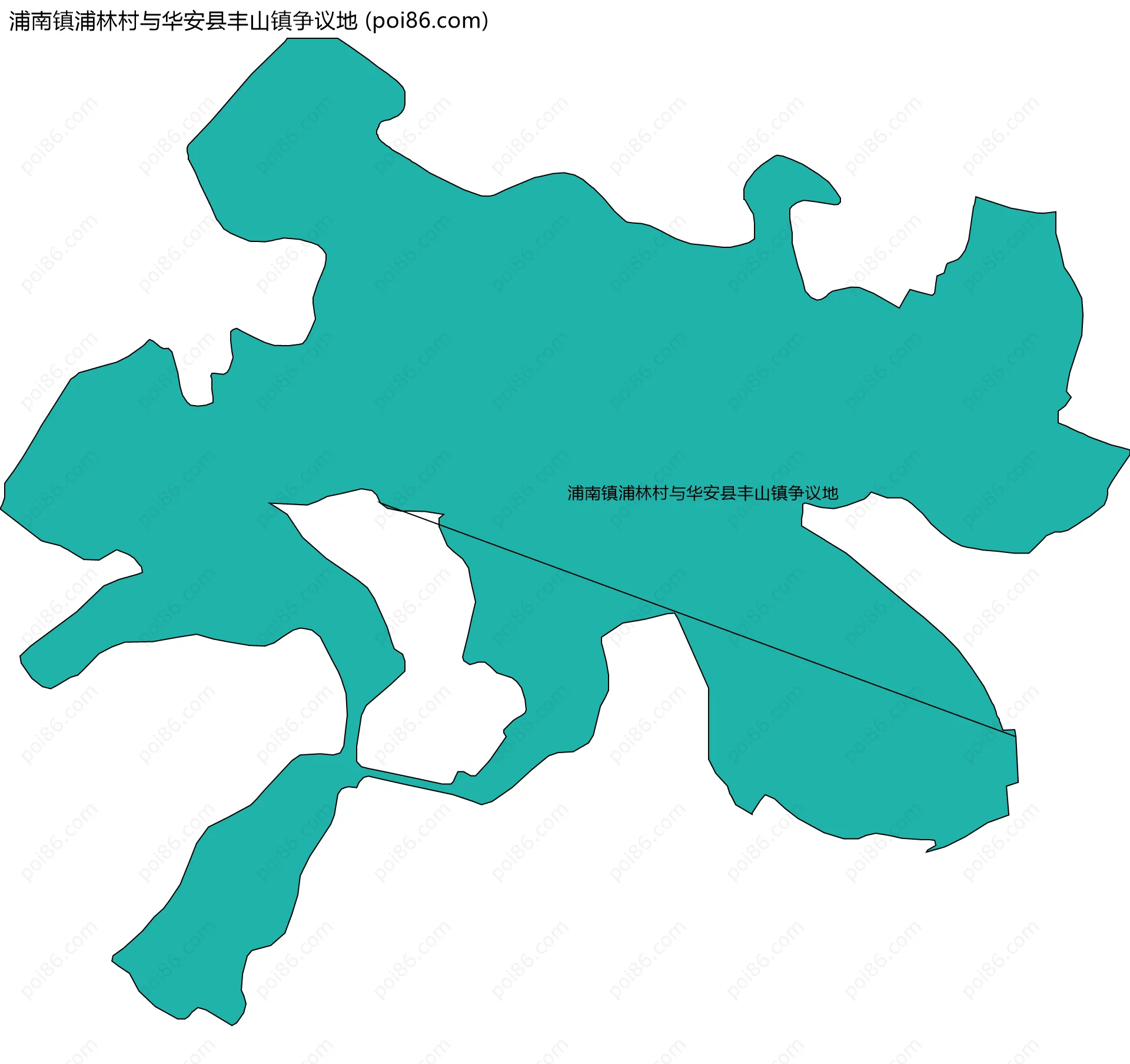 浦南镇浦林村与华安县丰山镇争议地边界地图