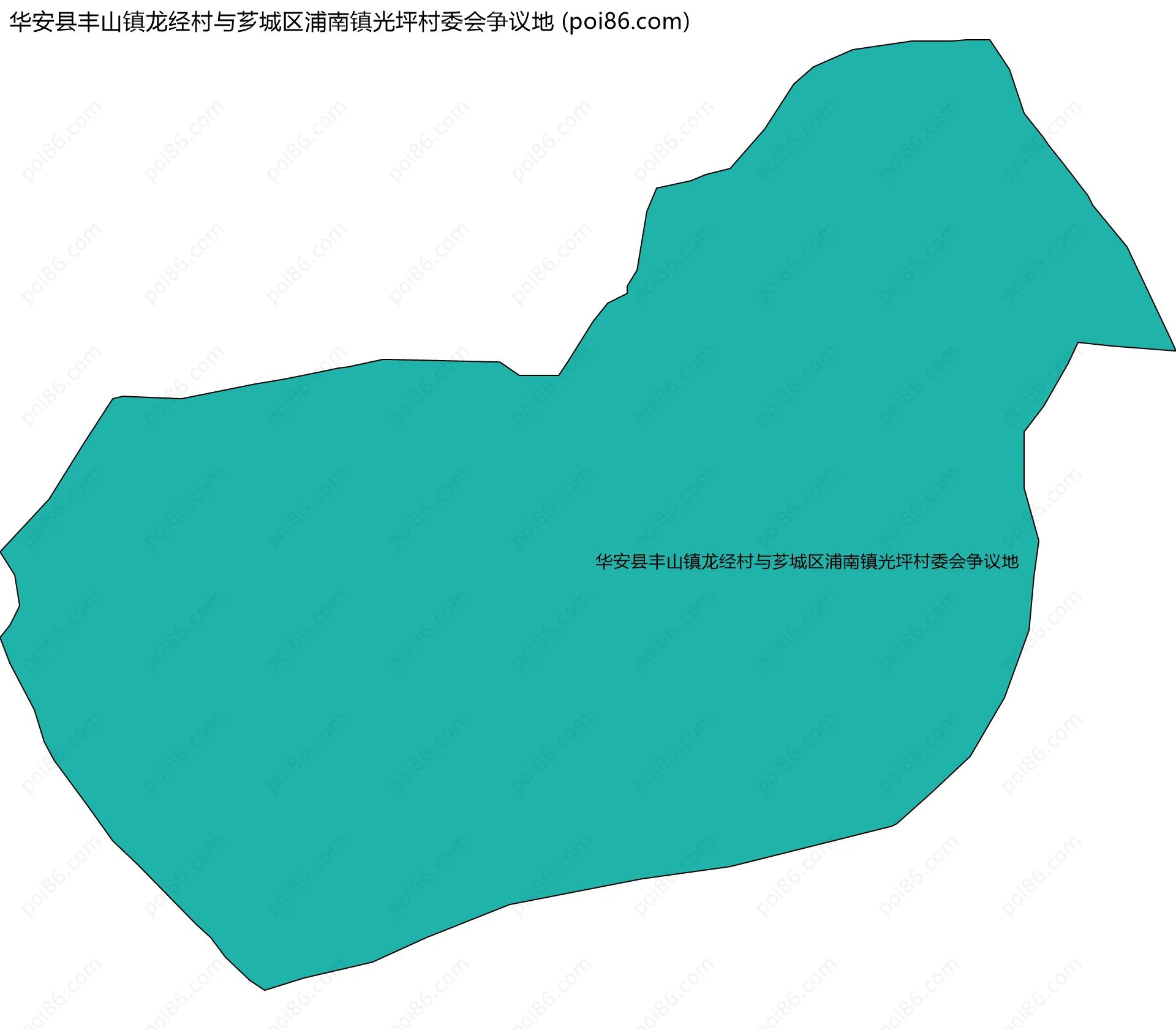 华安县丰山镇龙经村与芗城区浦南镇光坪村委会争议地边界地图