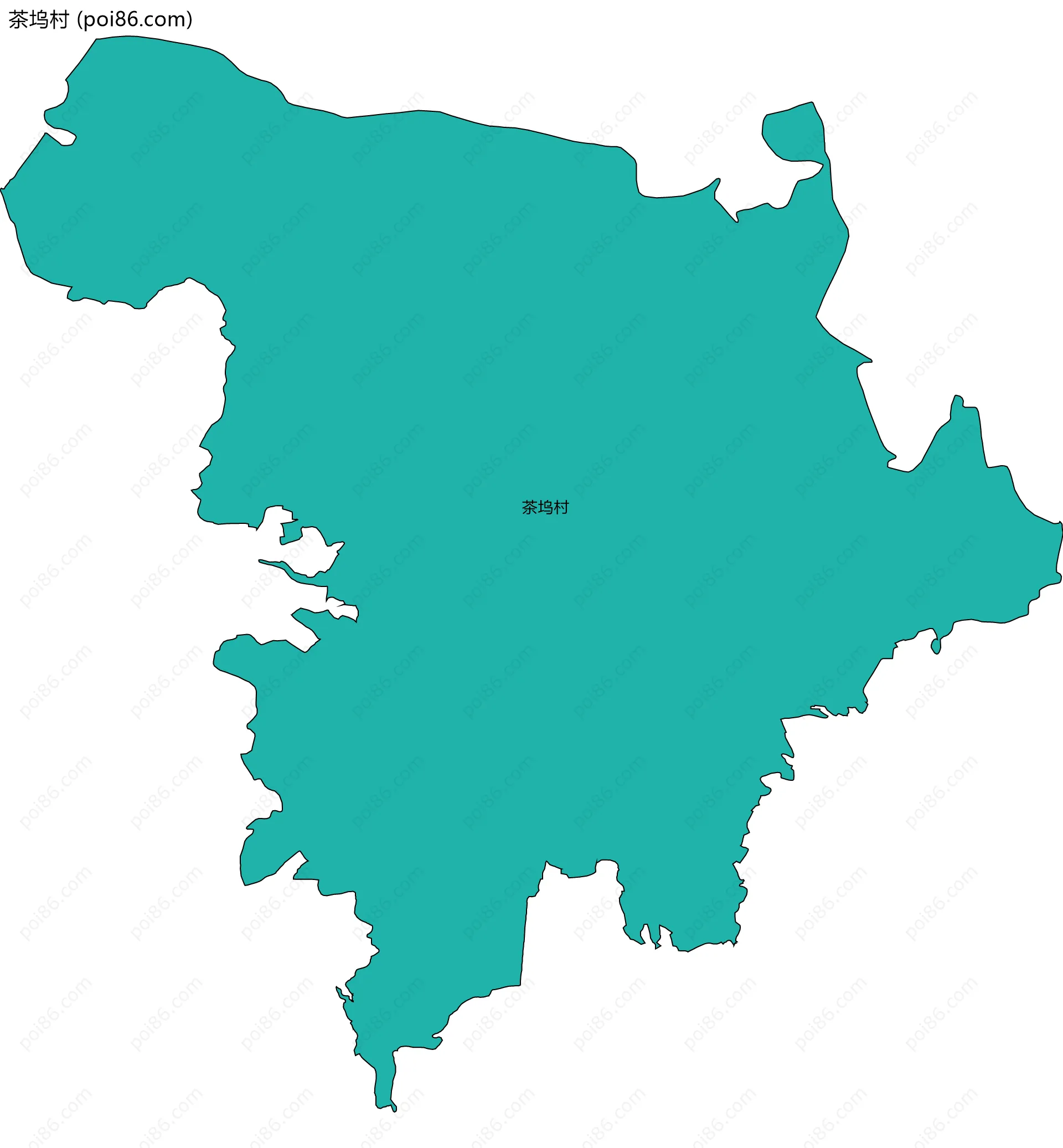 茶坞村边界地图