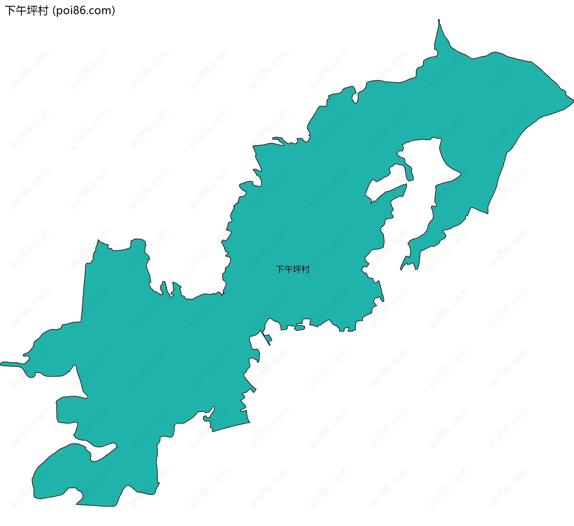 下午坪村边界地图