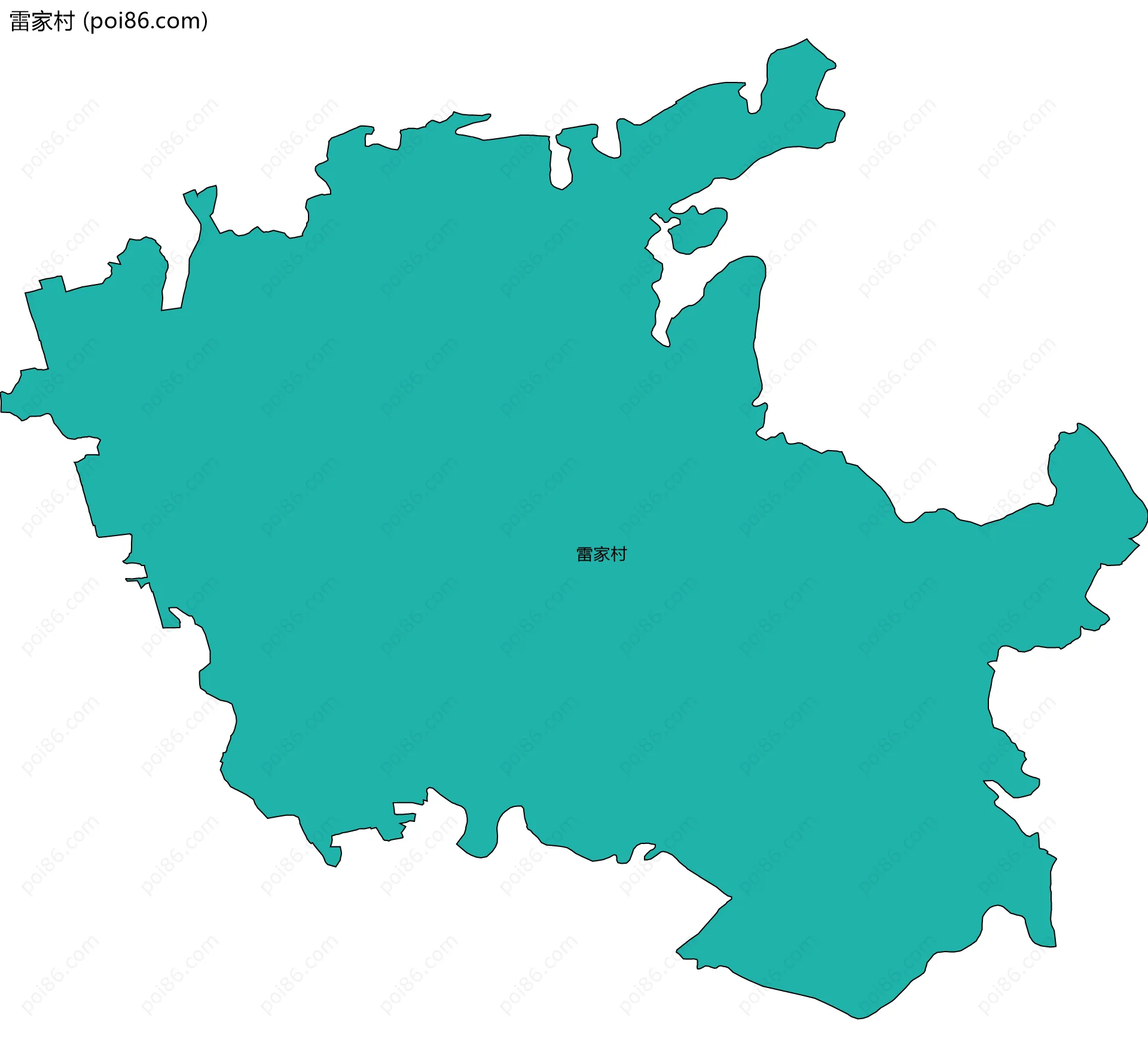 雷家村边界地图