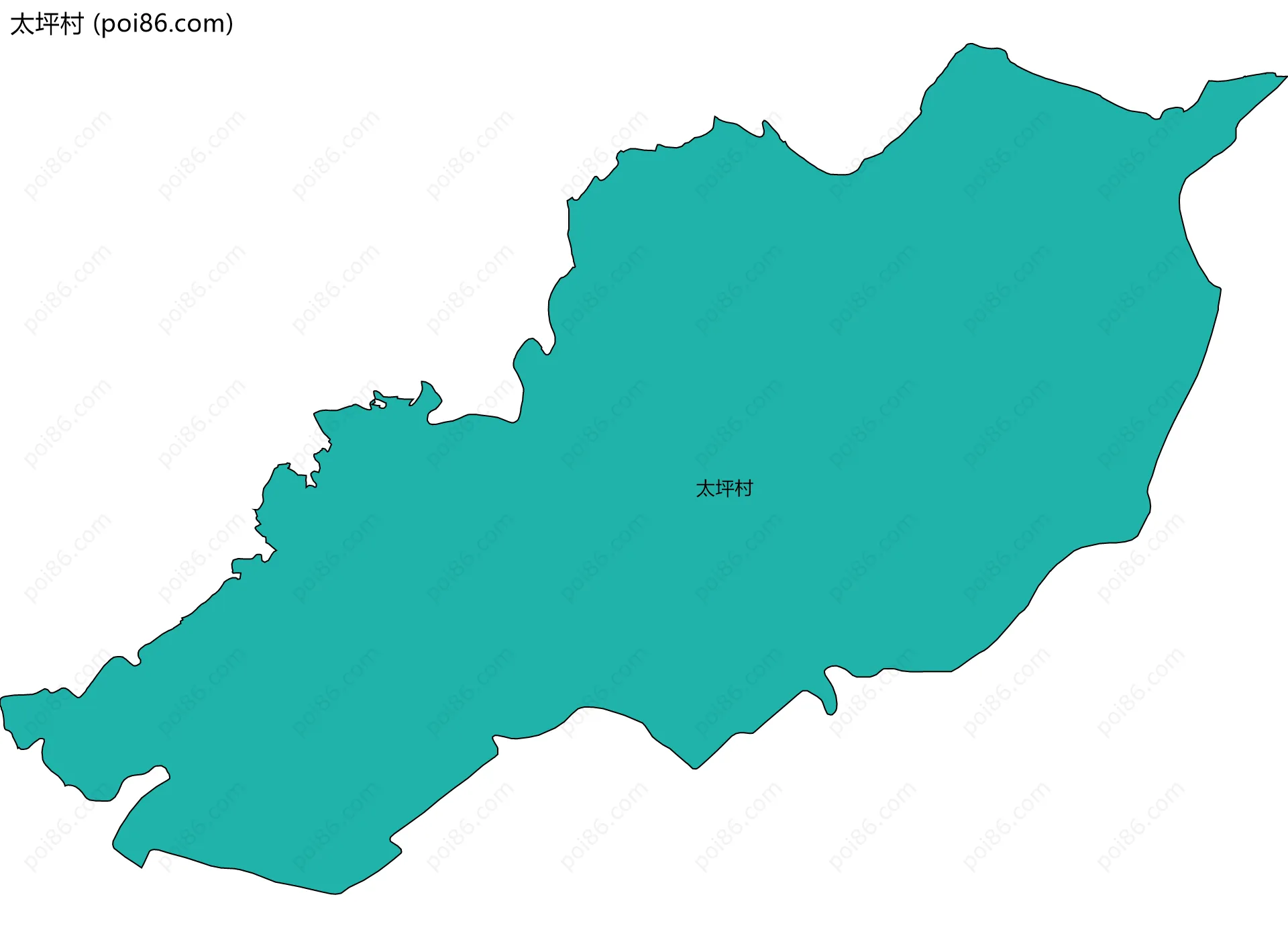 太坪村边界地图