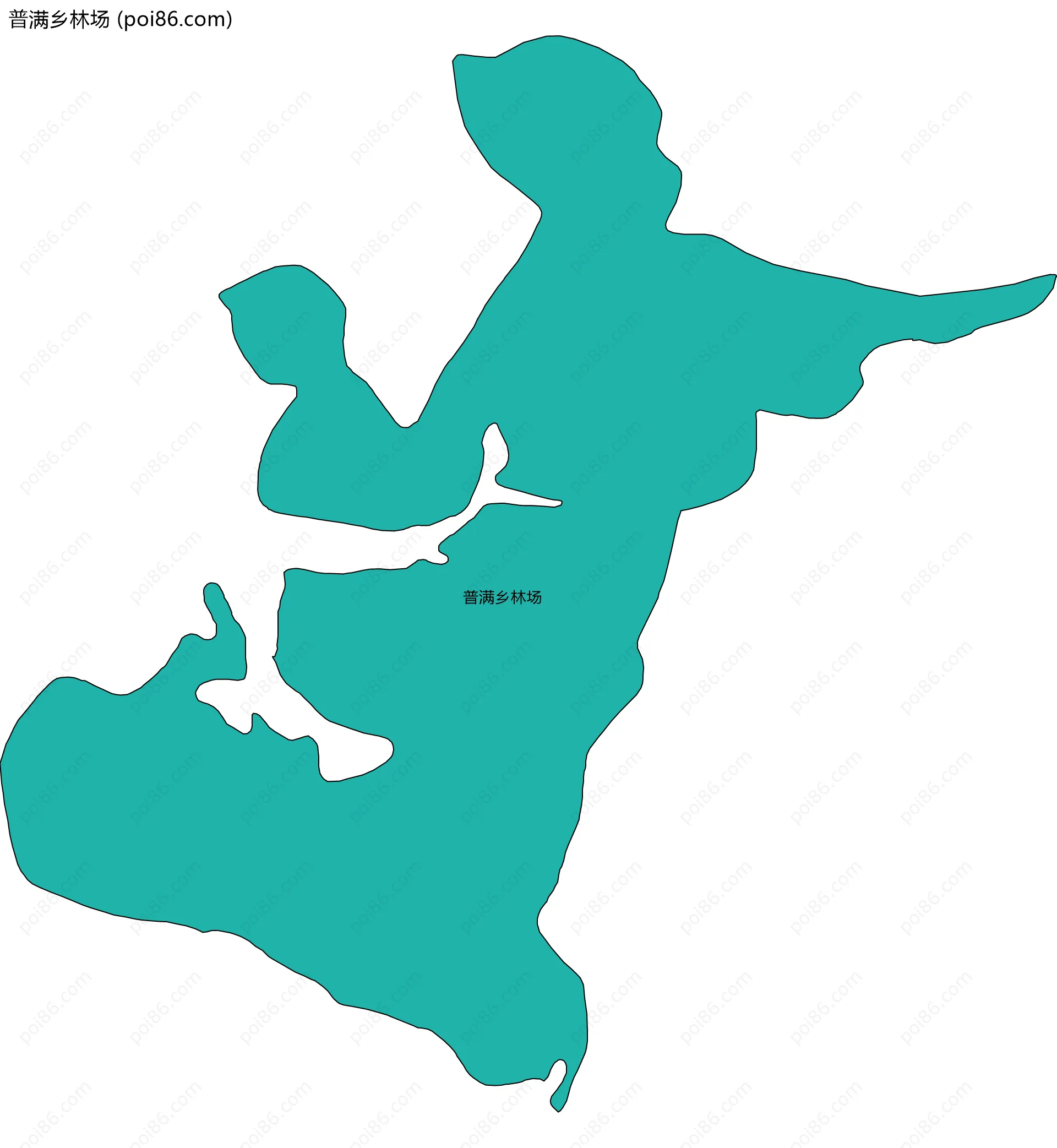 普满乡林场边界地图