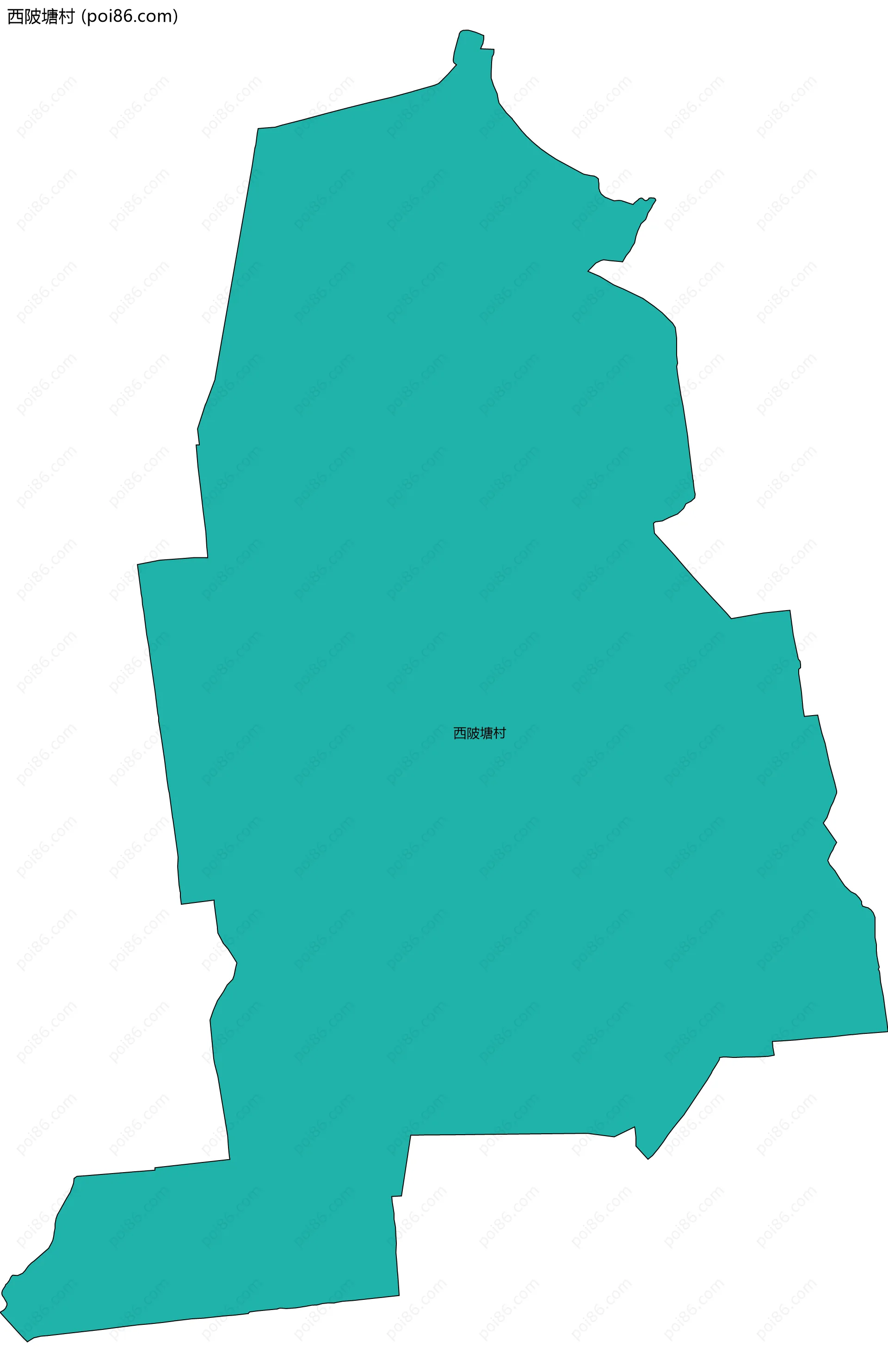 西陂塘村边界地图