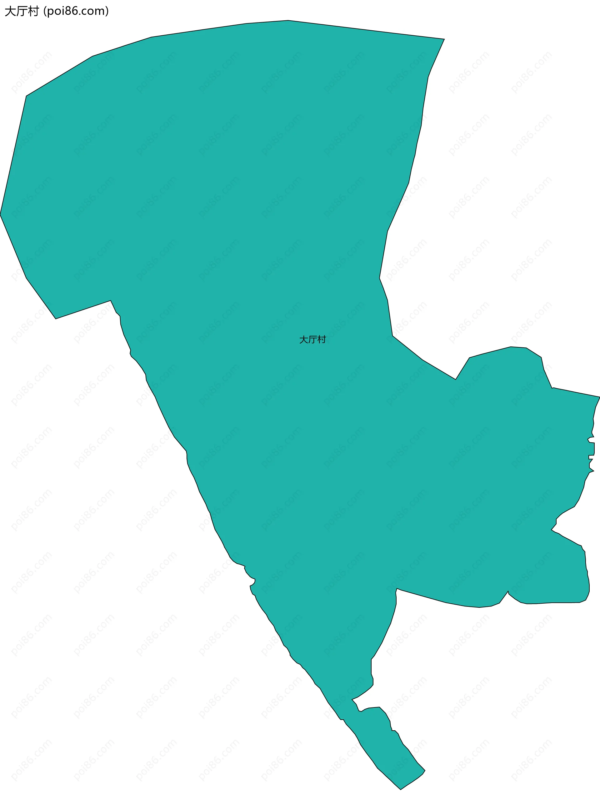 大厅村边界地图