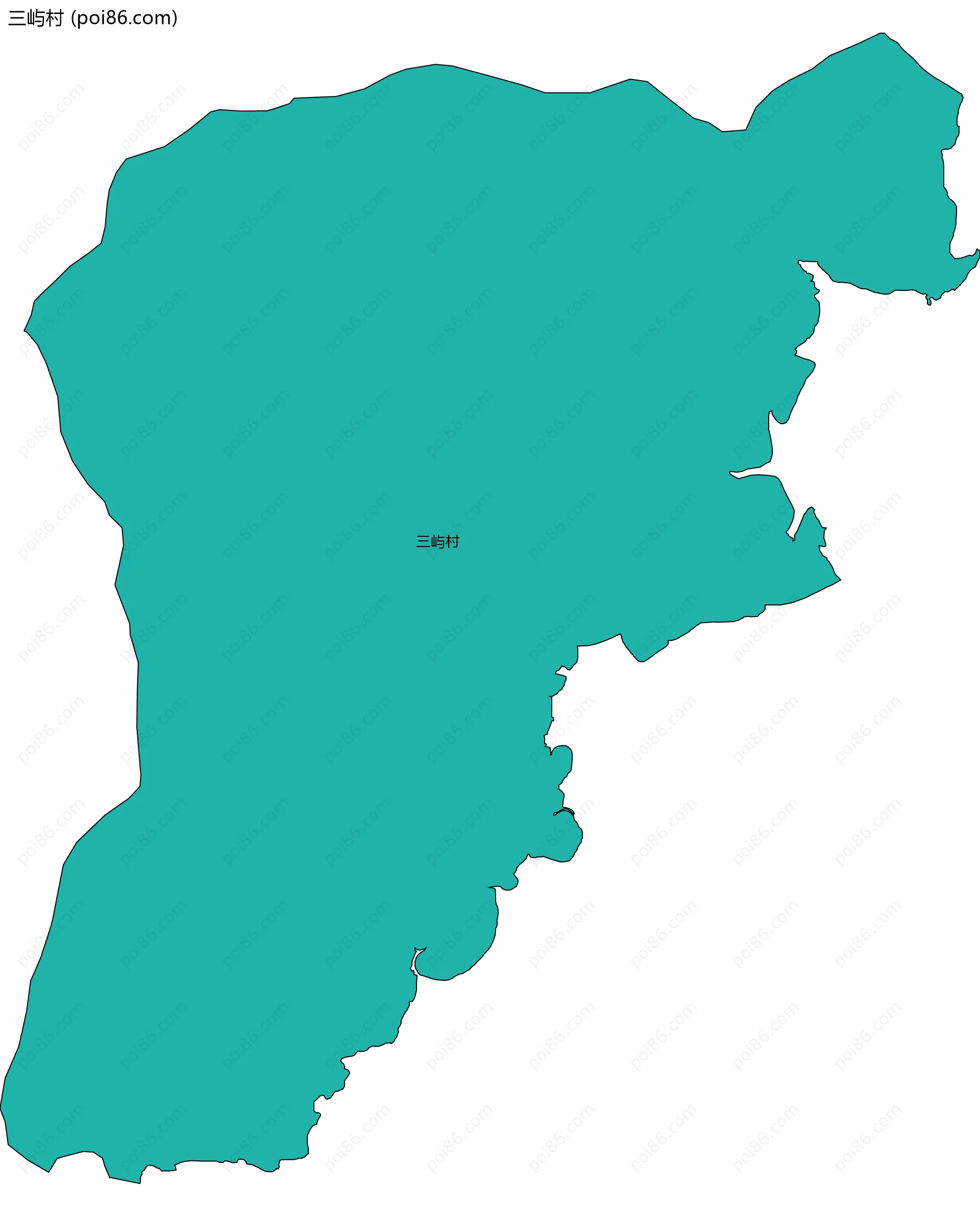 三屿村边界地图