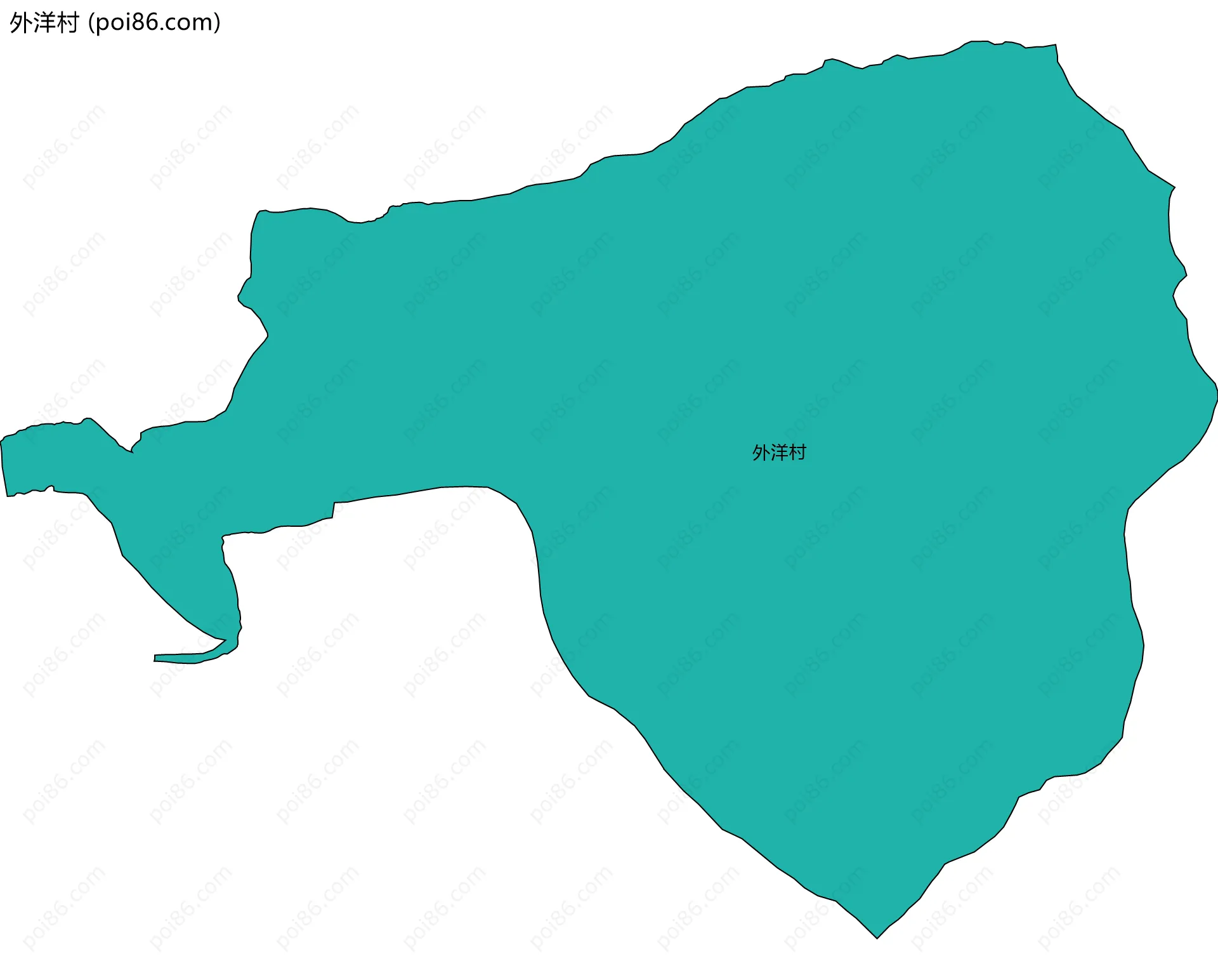 外洋村边界地图