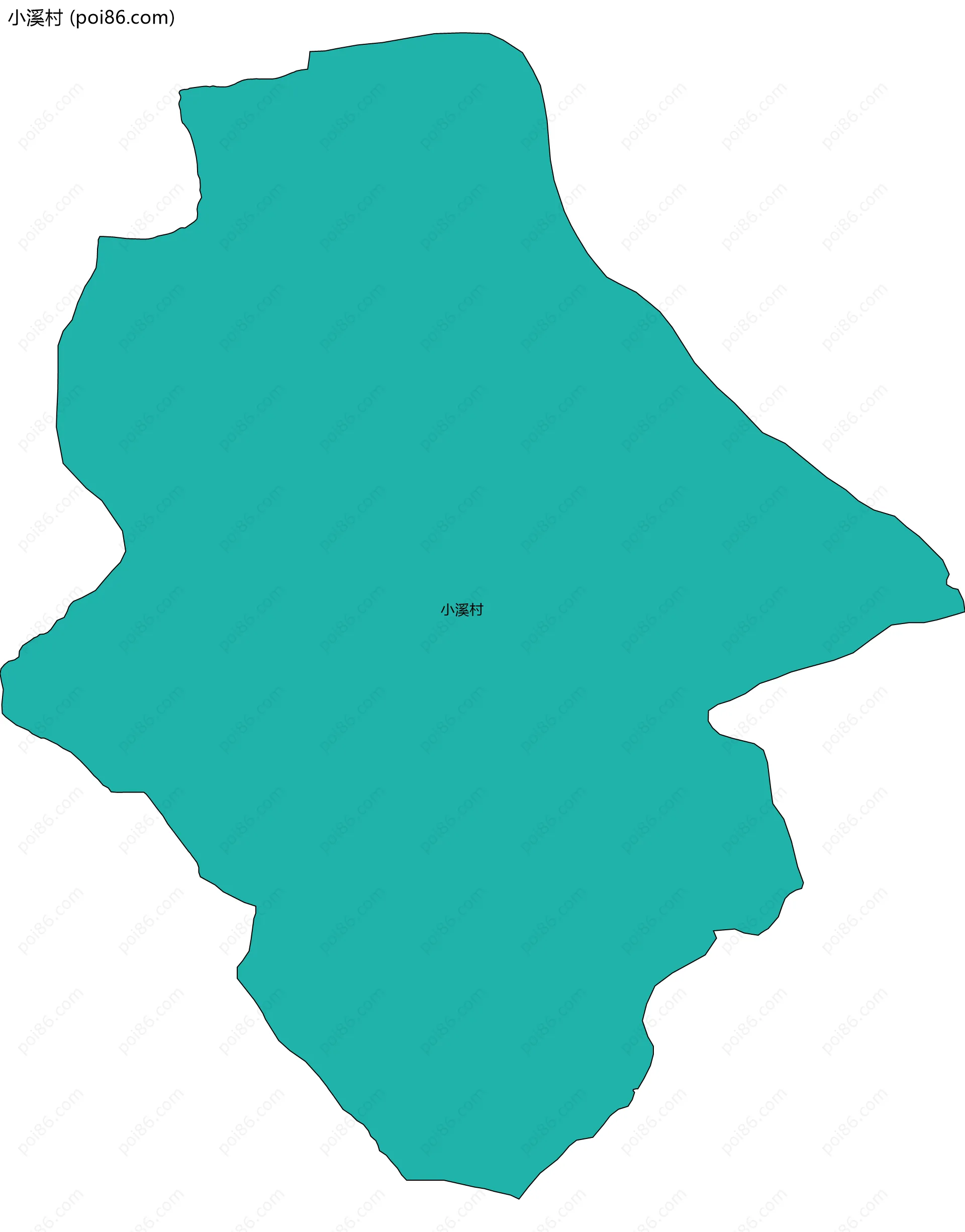 小溪村边界地图