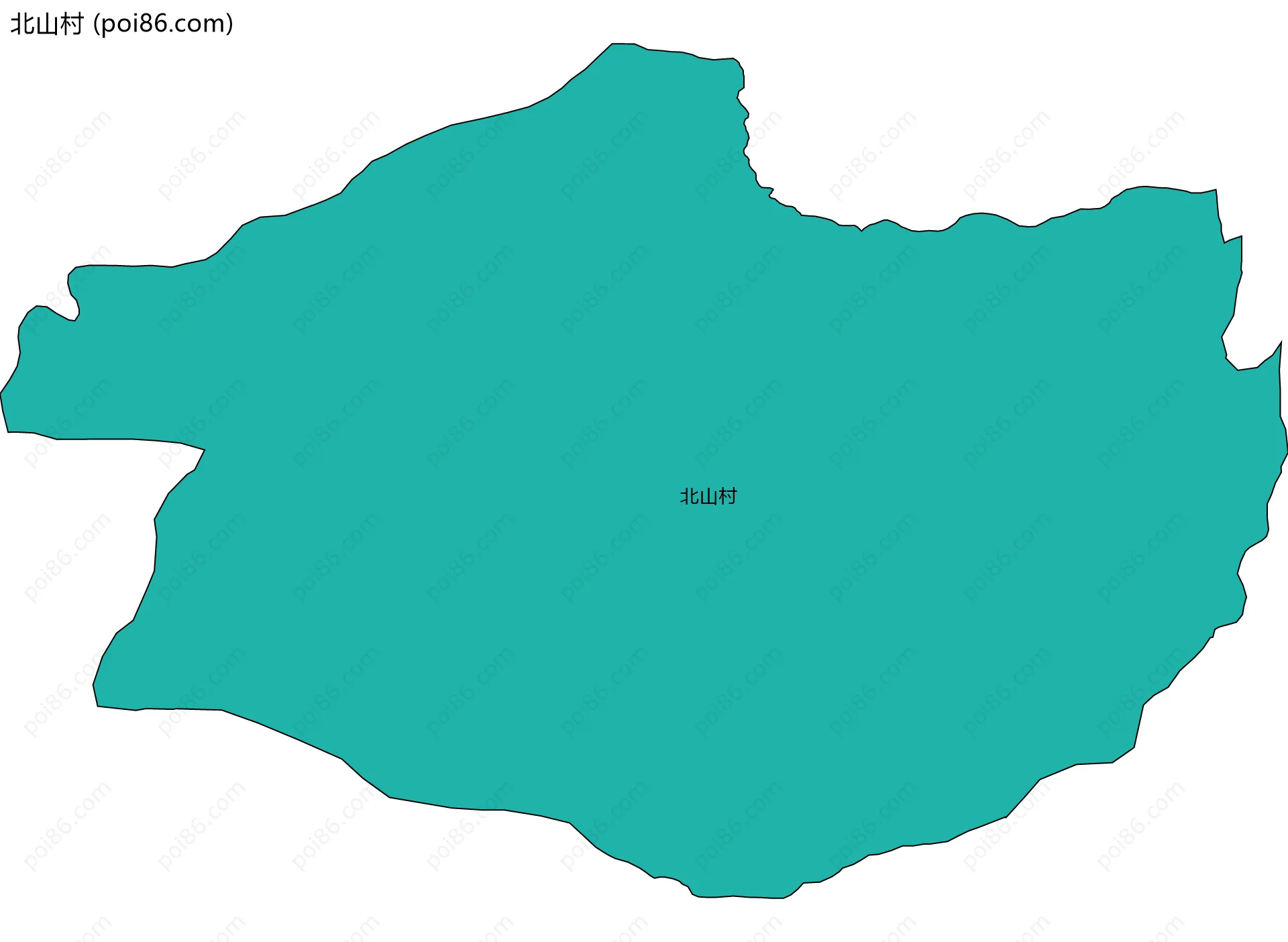 北山村边界地图