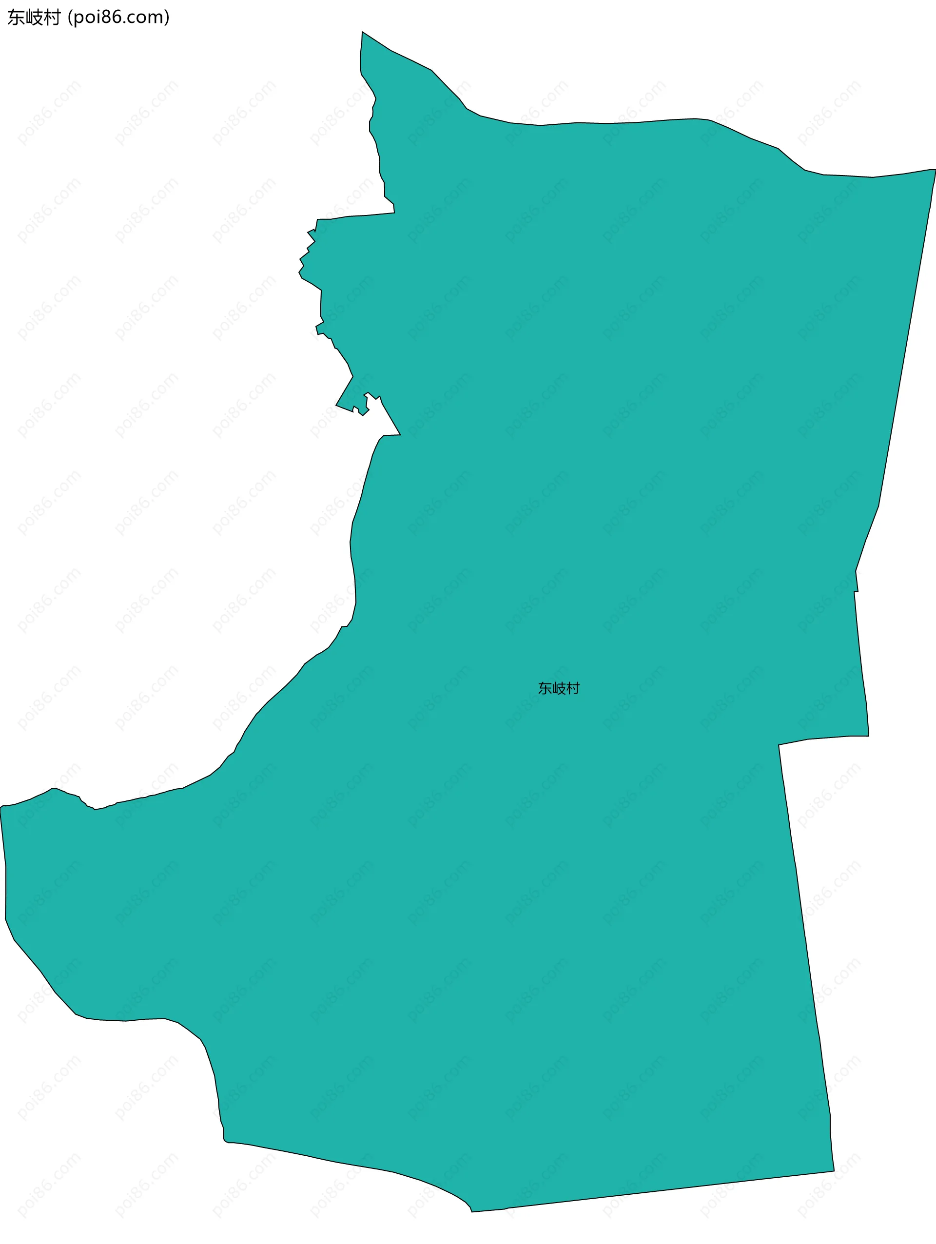 东岐村边界地图