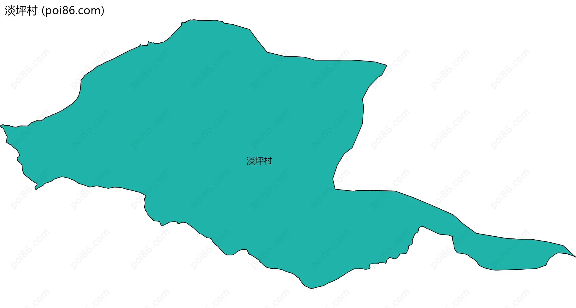 淡坪村边界地图