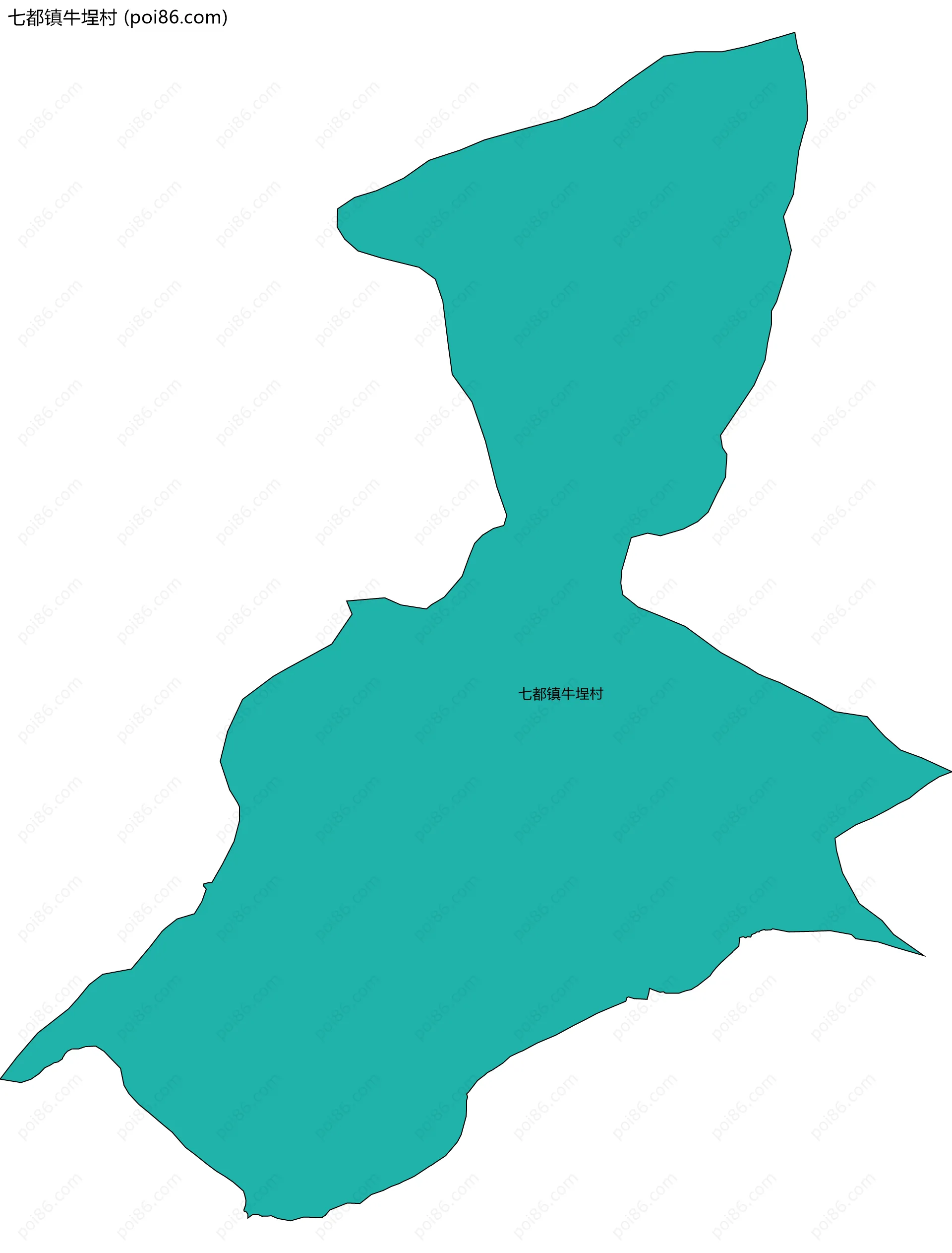 七都镇牛埕村边界地图