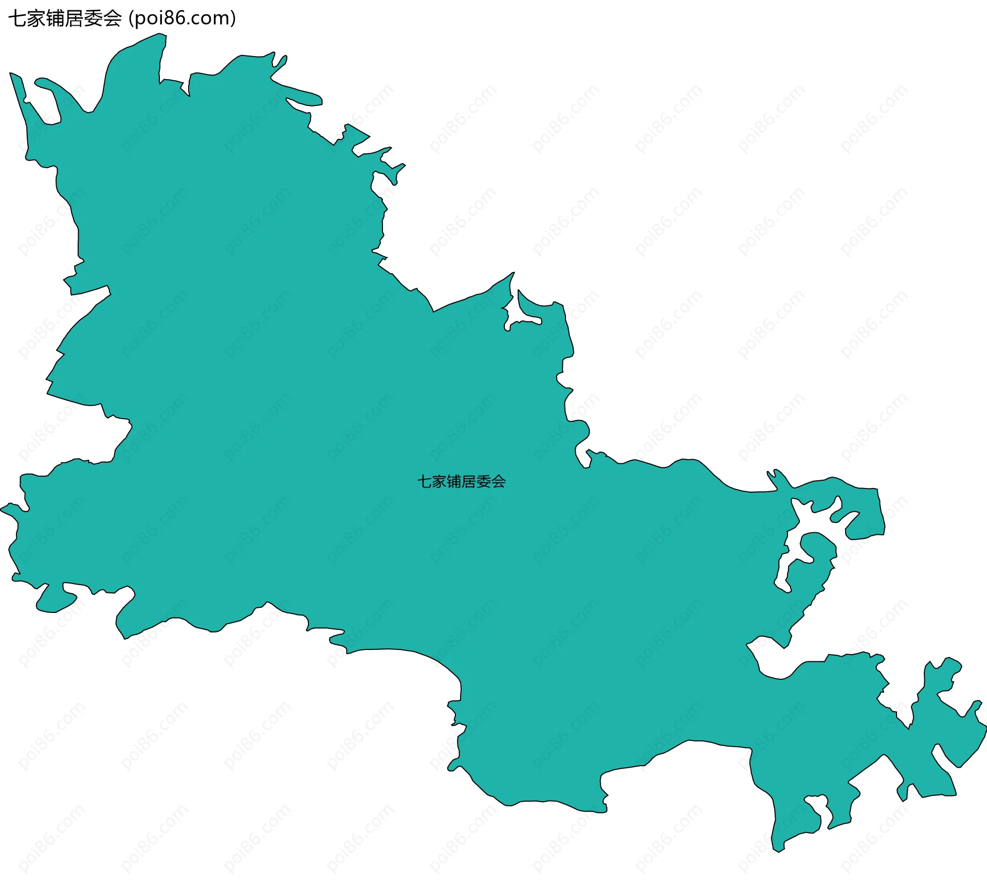 七家铺居委会边界地图