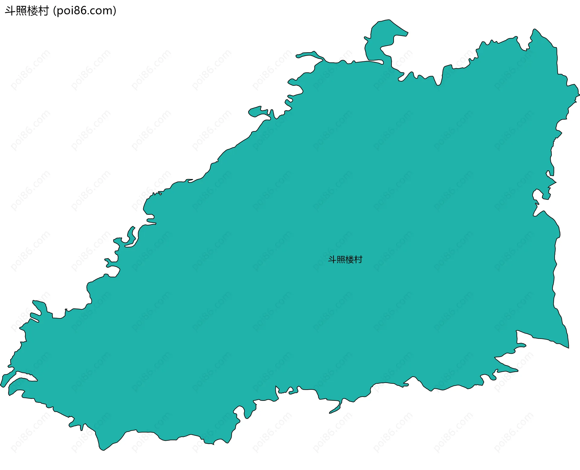 斗照楼村边界地图