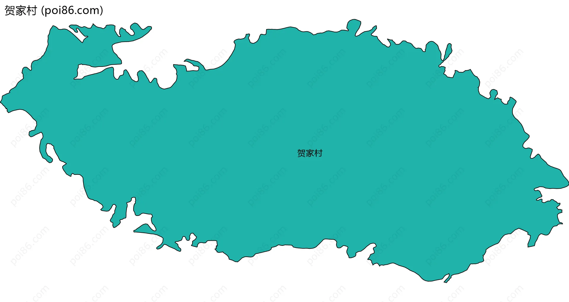 贺家村边界地图