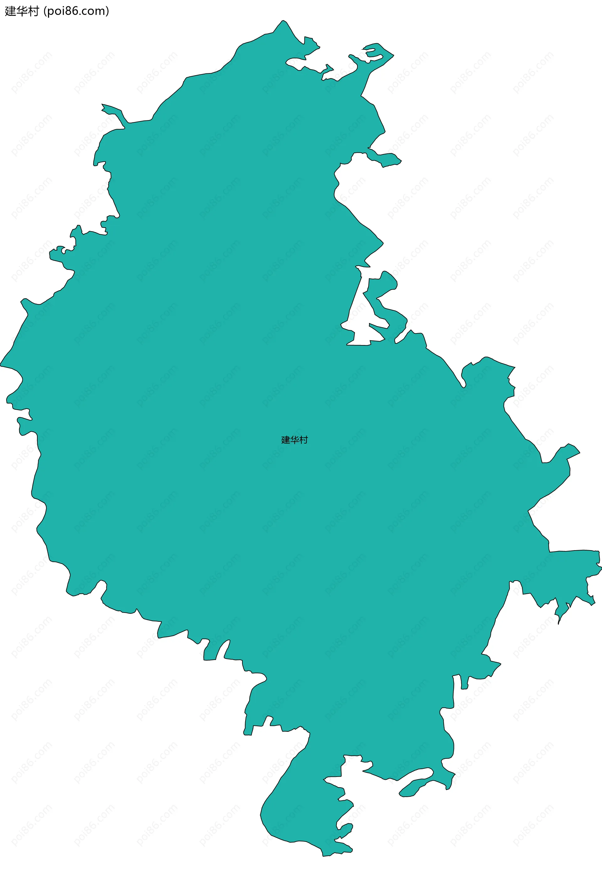 建华村边界地图