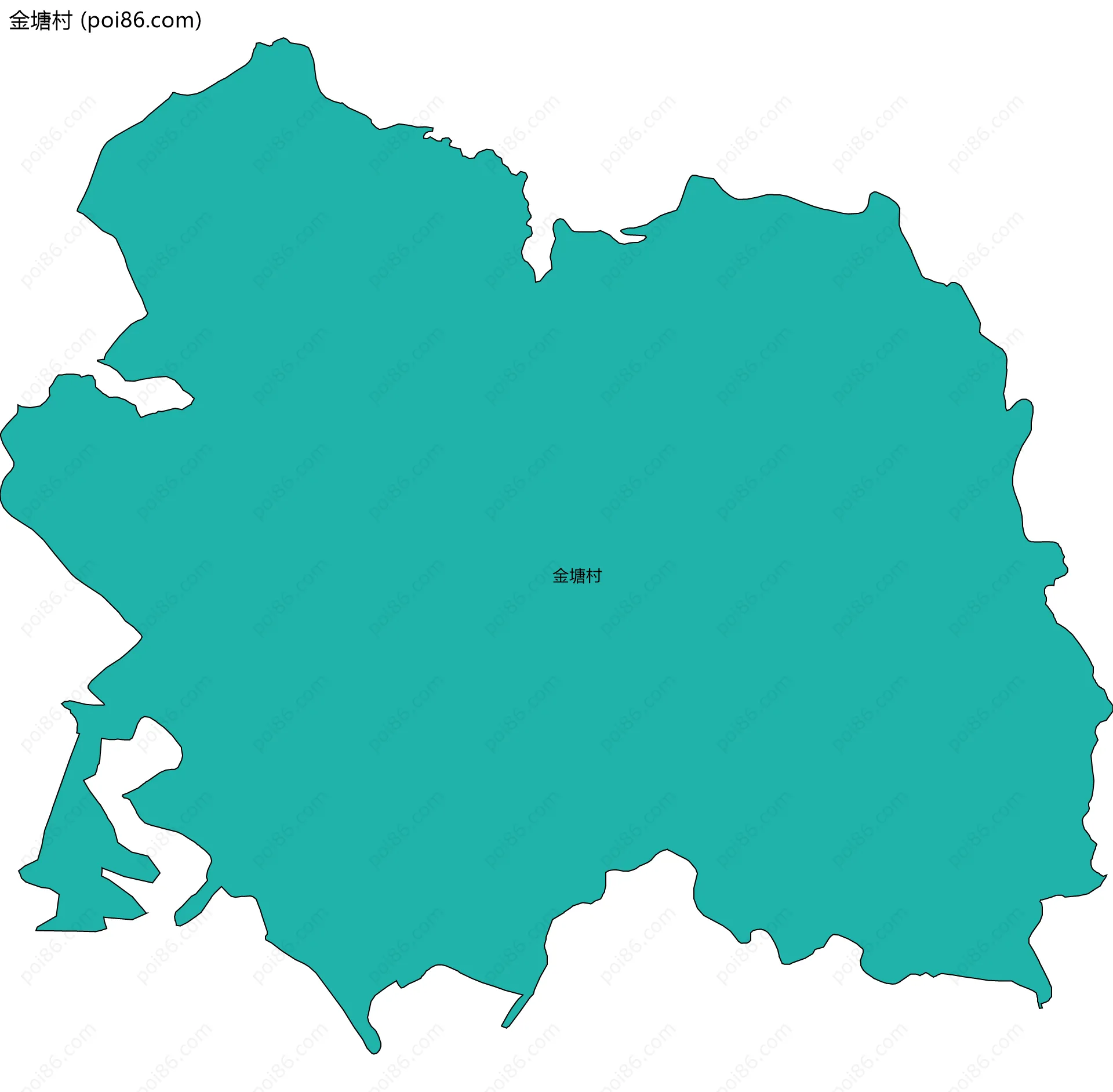 金塘村边界地图