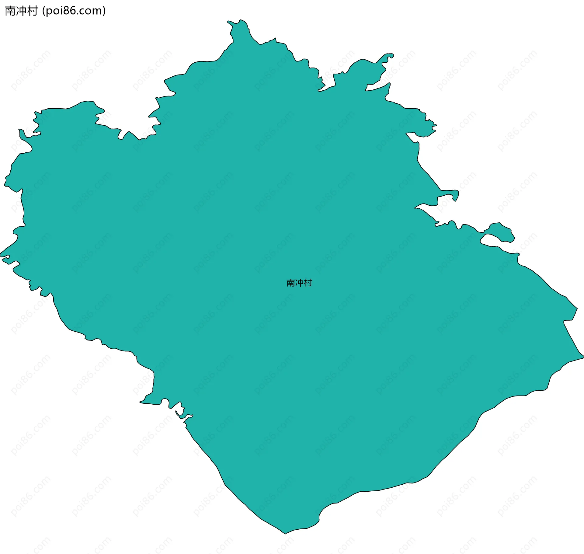 南冲村边界地图