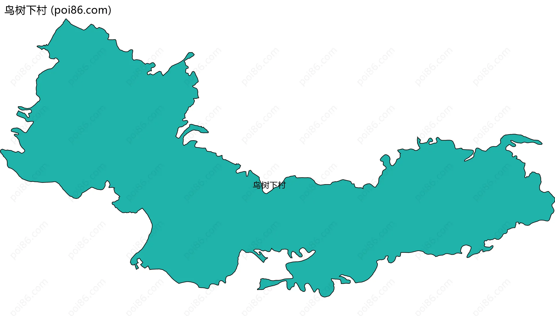 鸟树下村边界地图