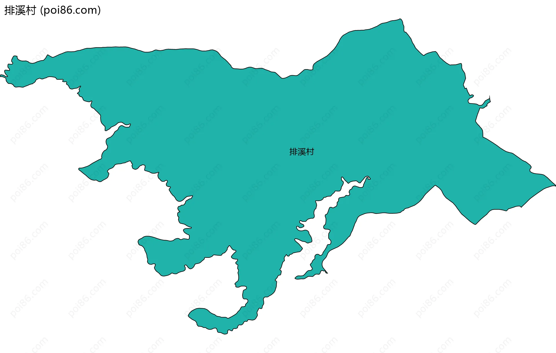 排溪村边界地图