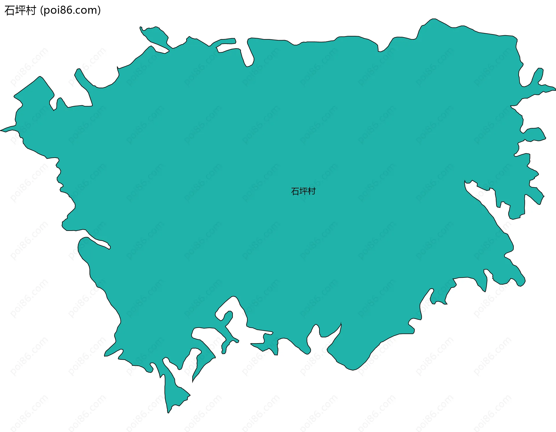 石坪村边界地图