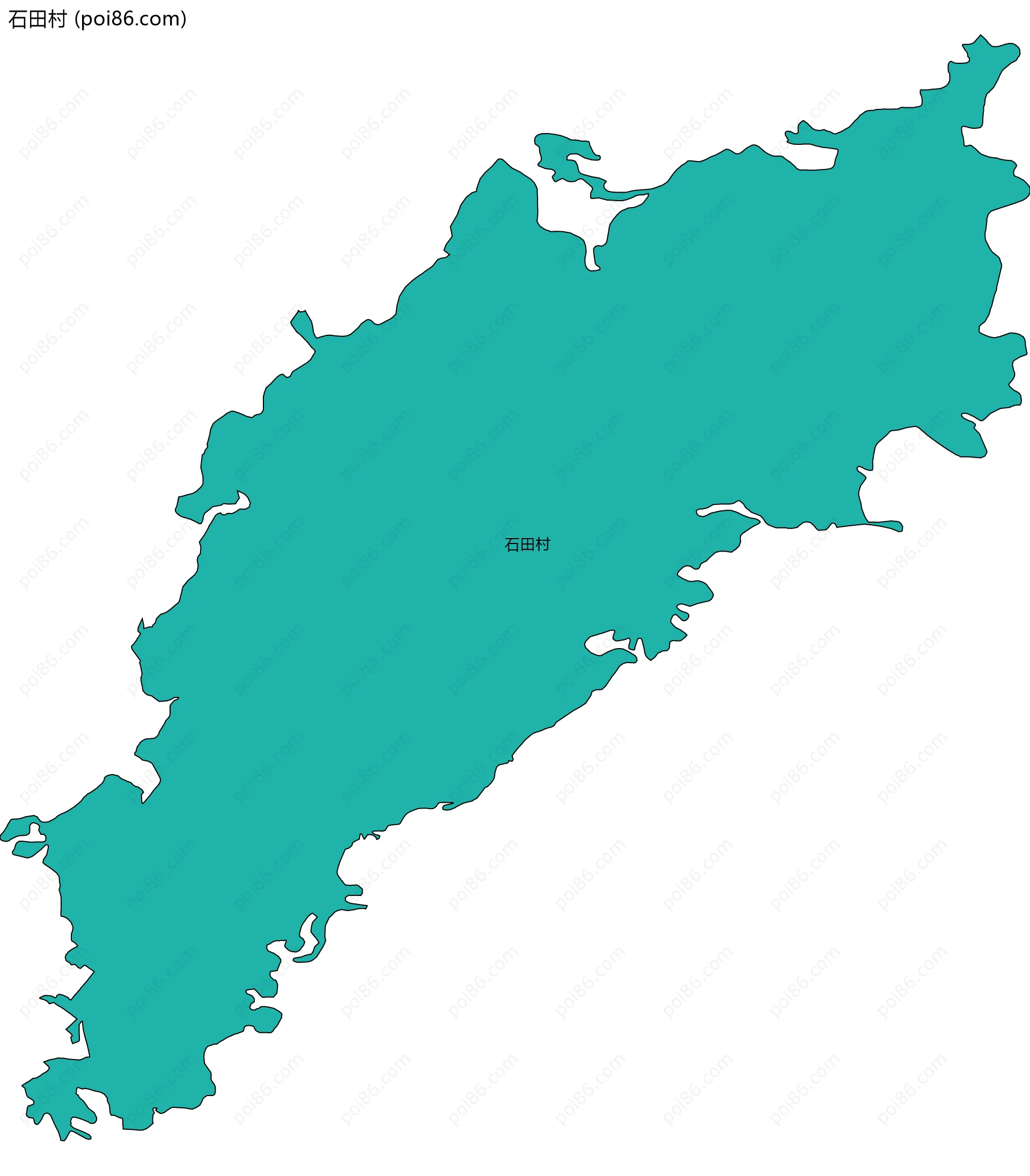 石田村边界地图