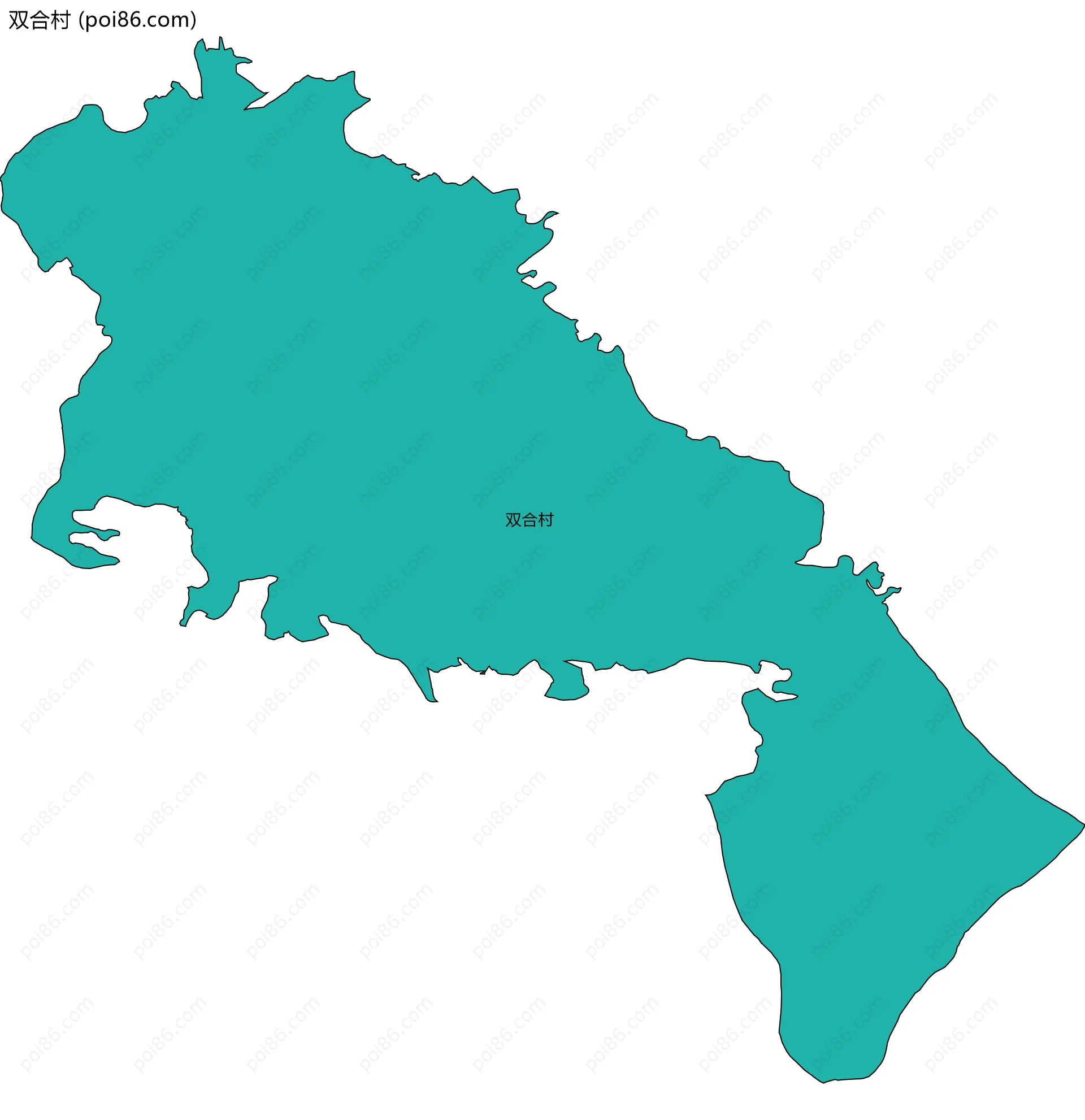 双合村边界地图