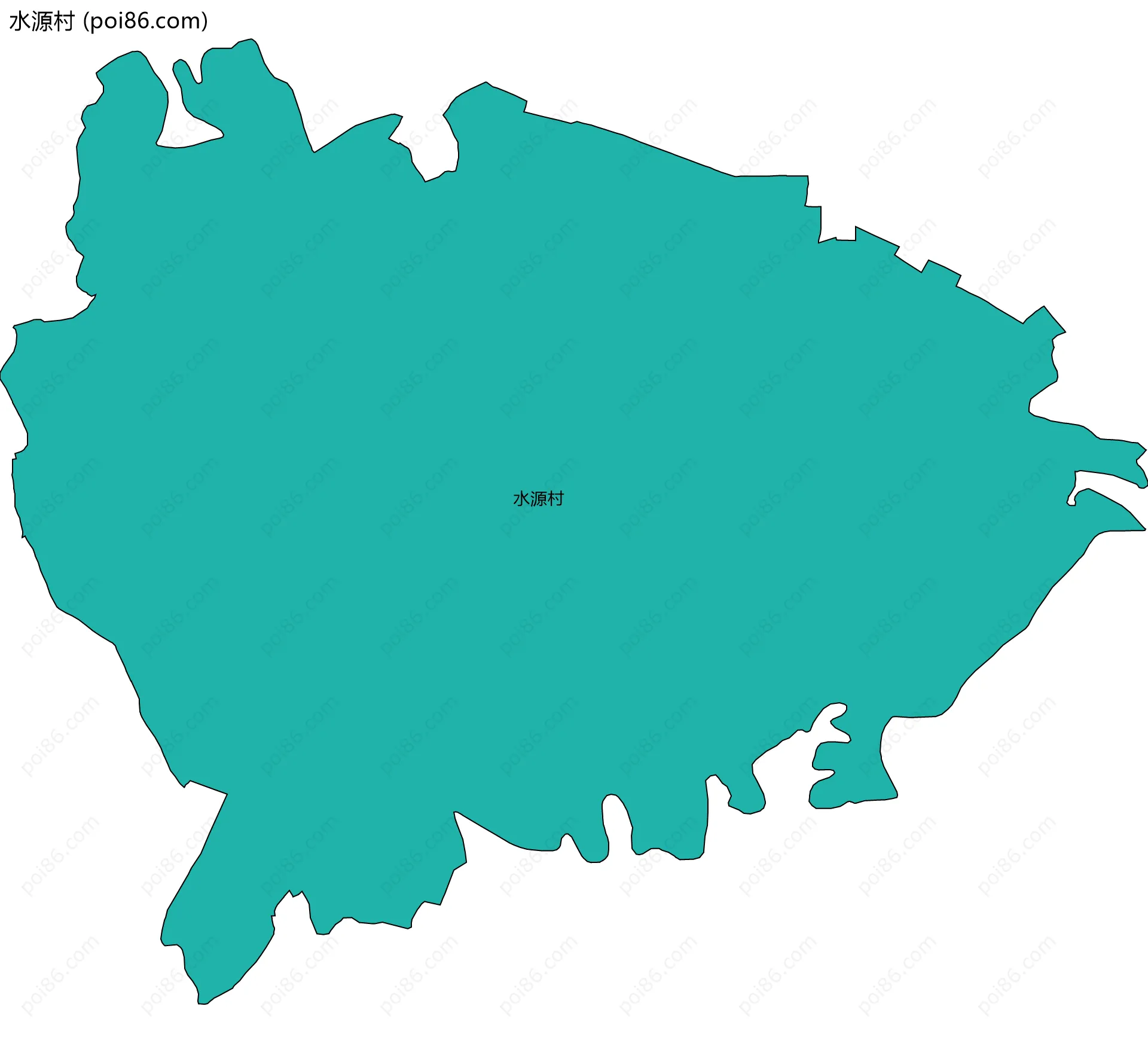 水源村边界地图