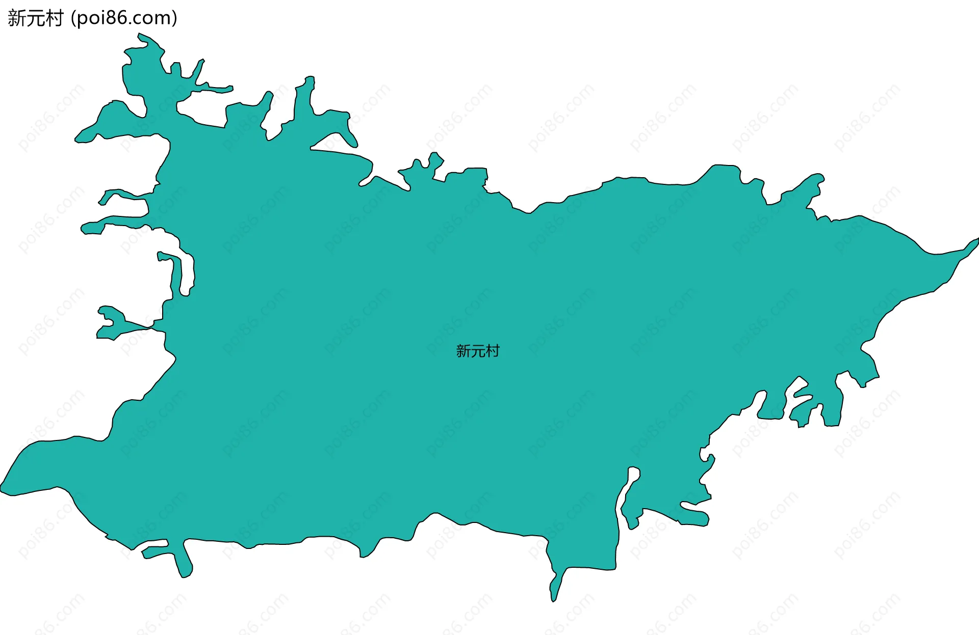 新元村边界地图
