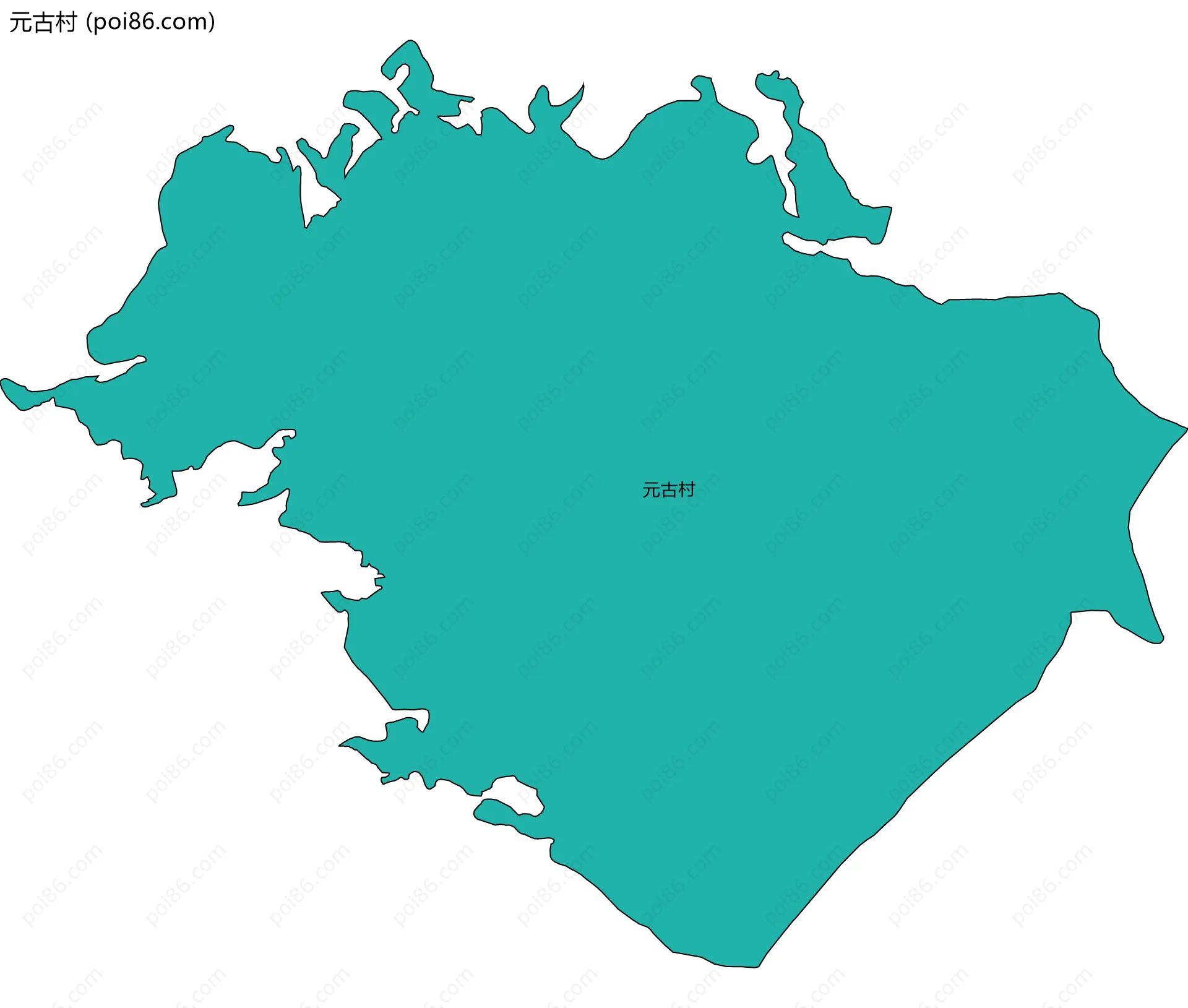 元古村边界地图