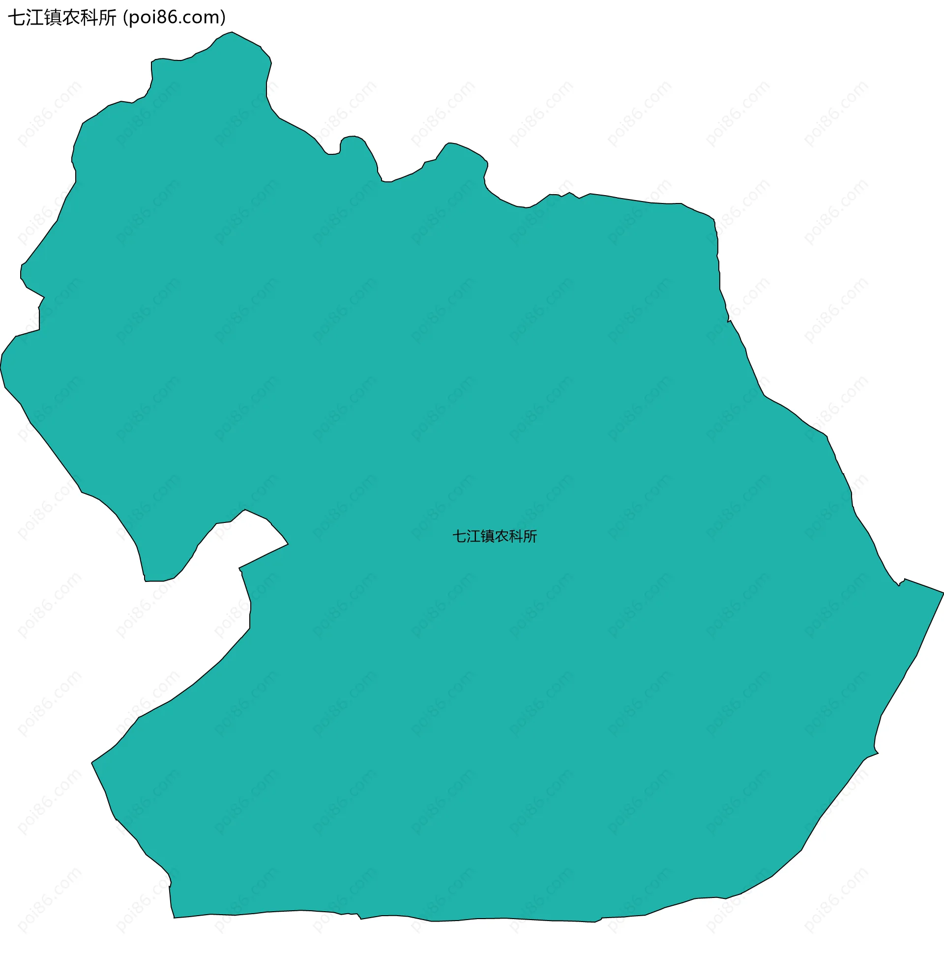 七江镇农科所边界地图